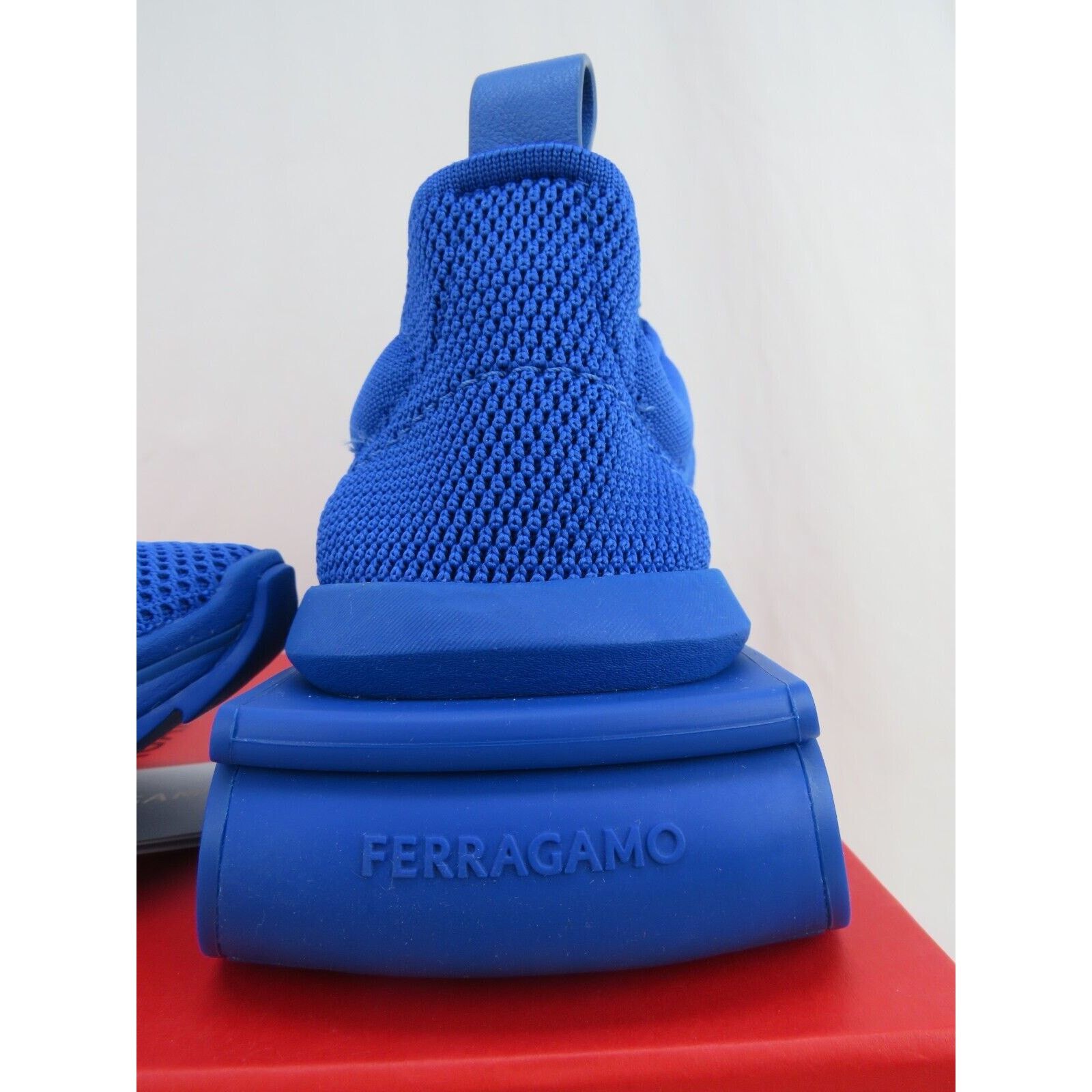 Salvatore Ferragamo FERRAGAMO BLUE NIMA MESH LACE UP LOGO LOW SNEAKERS 9 42 IT Size US 9 / EU 42 - 6 Thumbnail