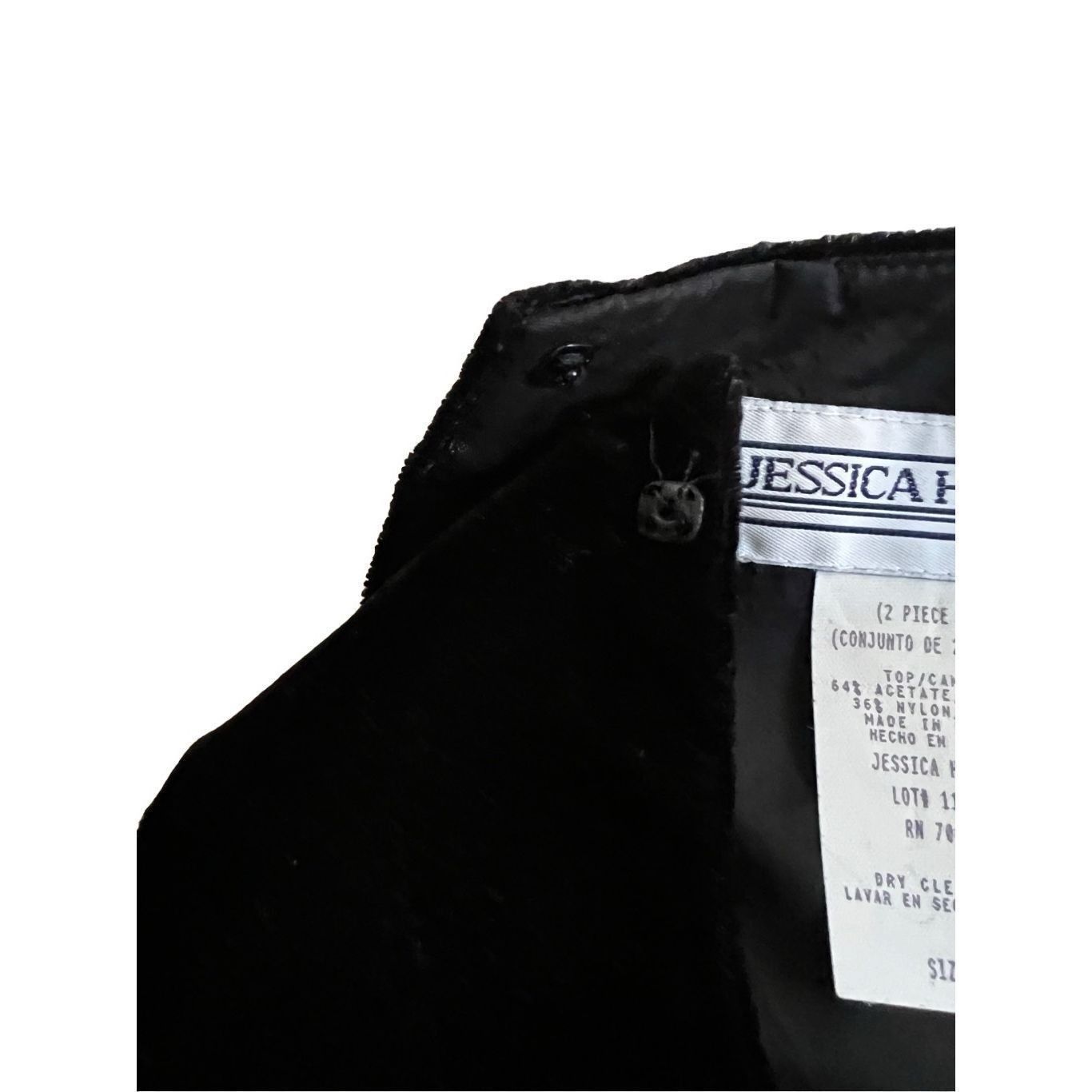 Vintage Women's Jessica Howard Black Velvet Skirt Suit Size 4 Size 27" / US 4 / IT 40 - 6 Thumbnail