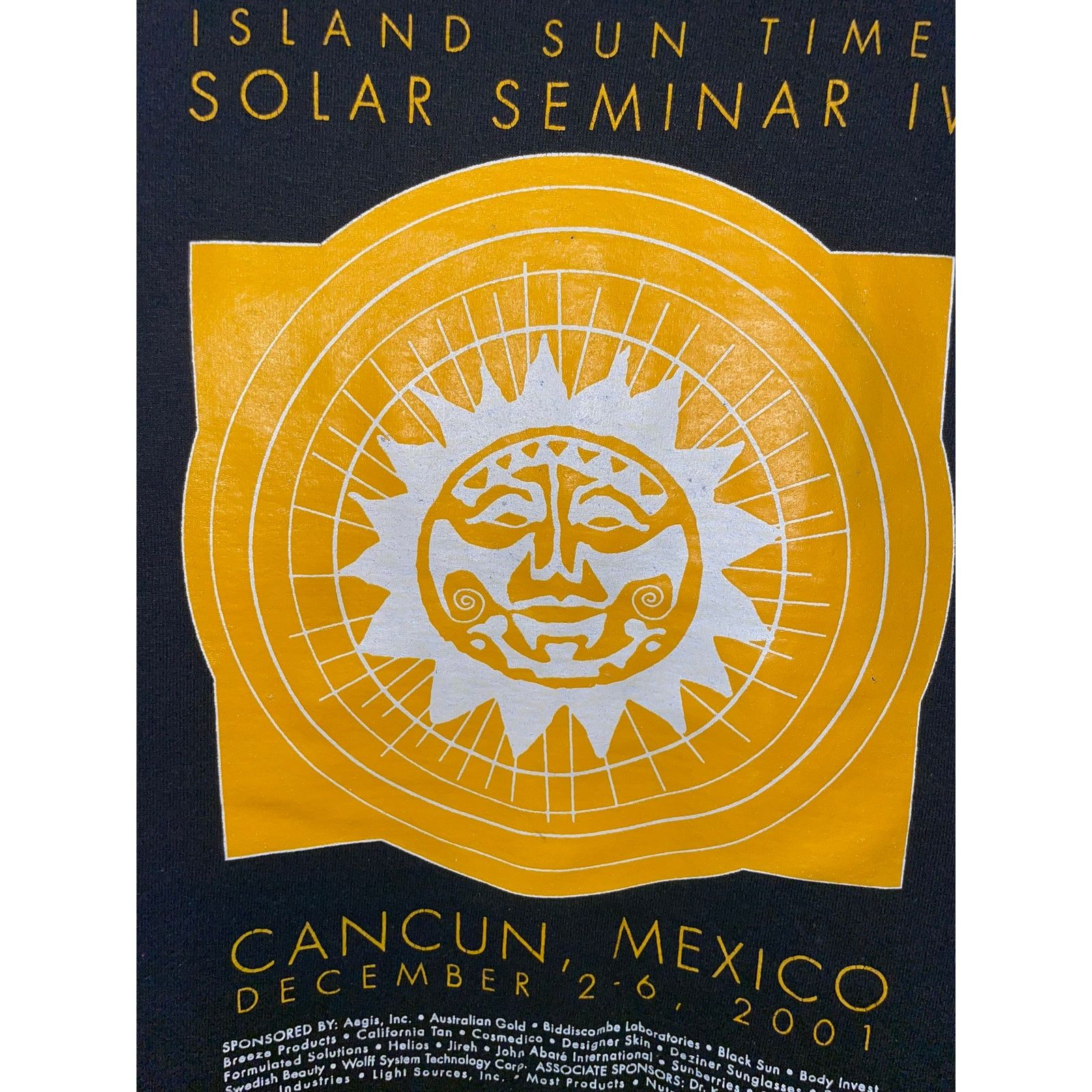 Fruit Of The Loom Vintage Sun Shirt Island Times Solar Seminar Cancun Sunshine Size US L / EU 52-54 / 3 - 3 Thumbnail