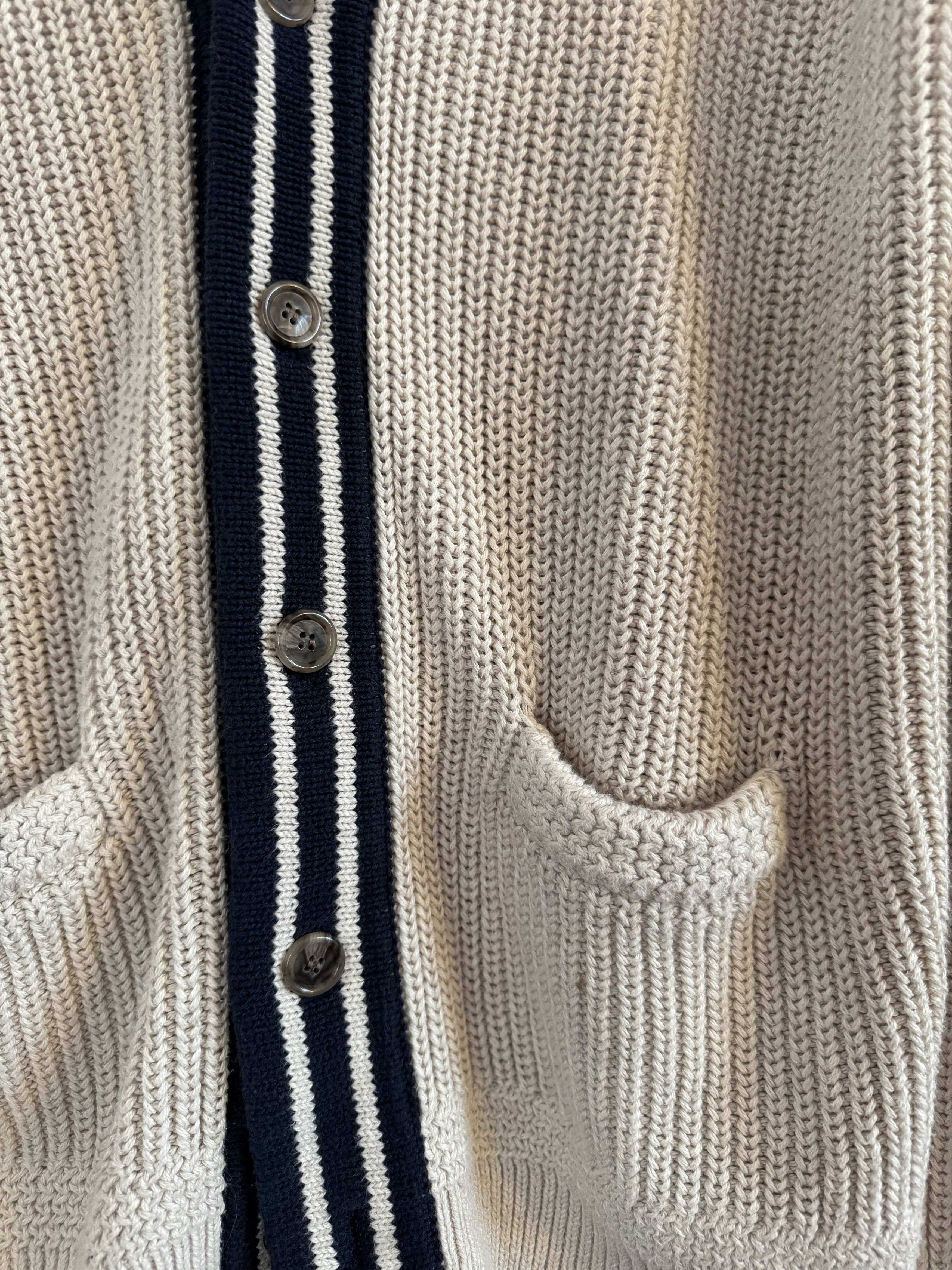 J.Crew J.Crew Lightweight Cotton Varsity Stripe Cardigan, size L Size 40 - 3 Thumbnail