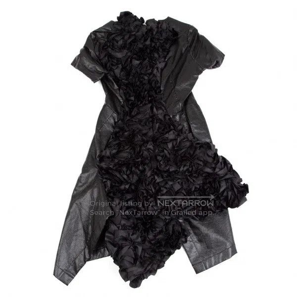 Comme des Garcons Comme des Garcons Black Retro Floral Leather Dress Size S / US 4 / IT 40 - 3 Thumbnail