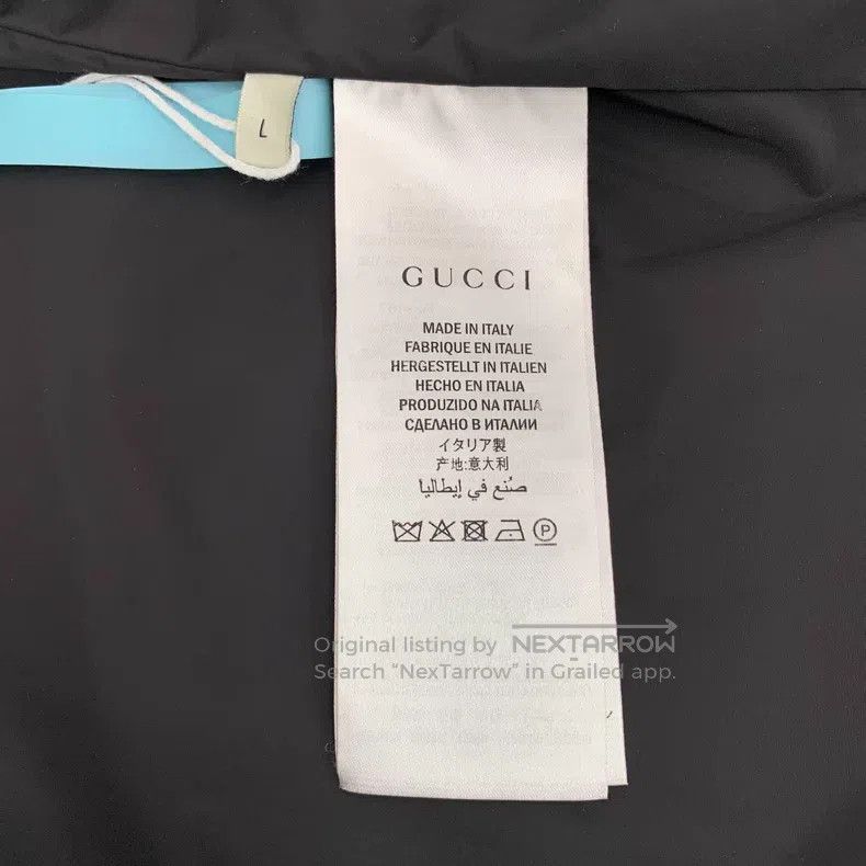 Gucci Gucci Black side stripe logo jacquard lapel zipper long-sl Size US L / EU 52-54 / 3 - 7 Thumbnail