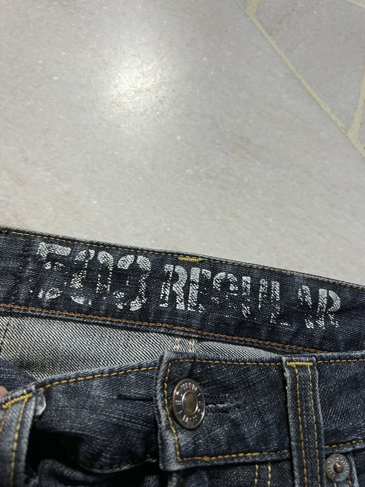 Edwin 💥Flare💥Vintage Edwin 503 Blue Trip Edgline Washed Jeans Size US 32 / EU 48 - 13 Thumbnail