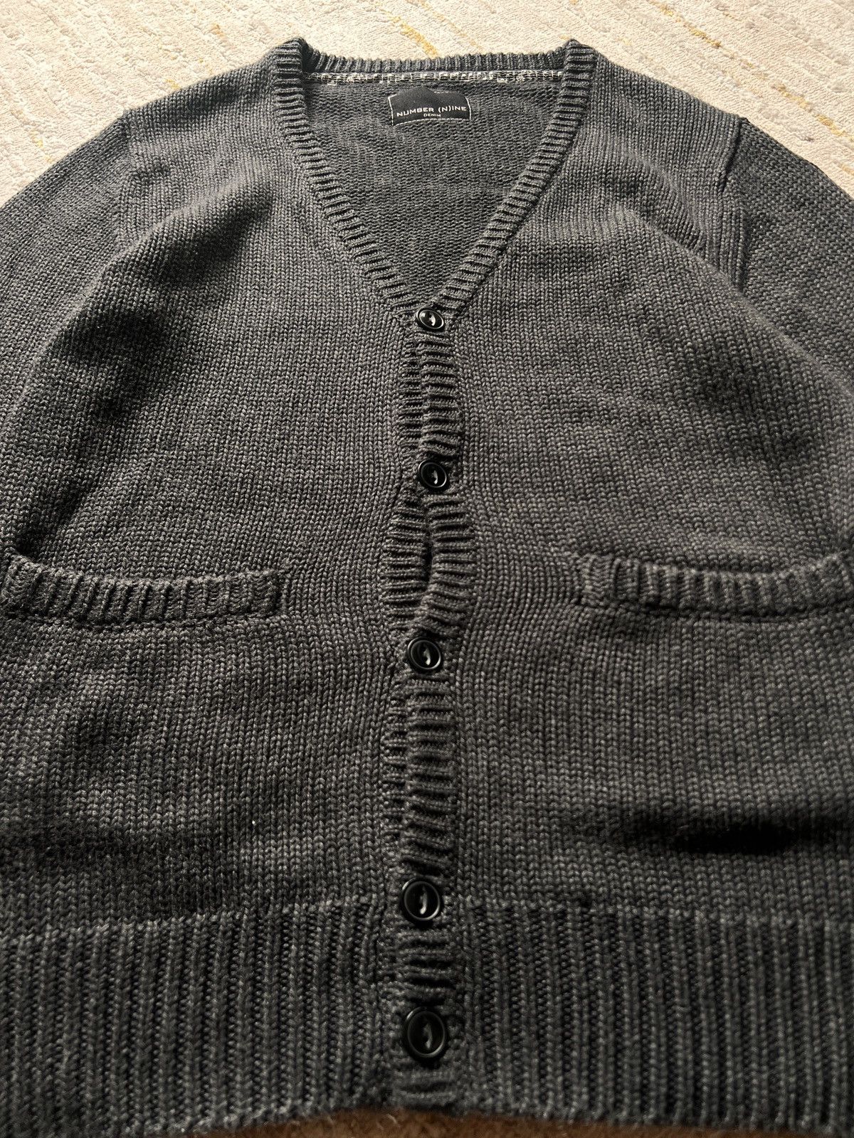 Number (N)ine Number (n)ine Black Knitted Cardigan Size US S / EU 44-46 / 1 - 4 Thumbnail