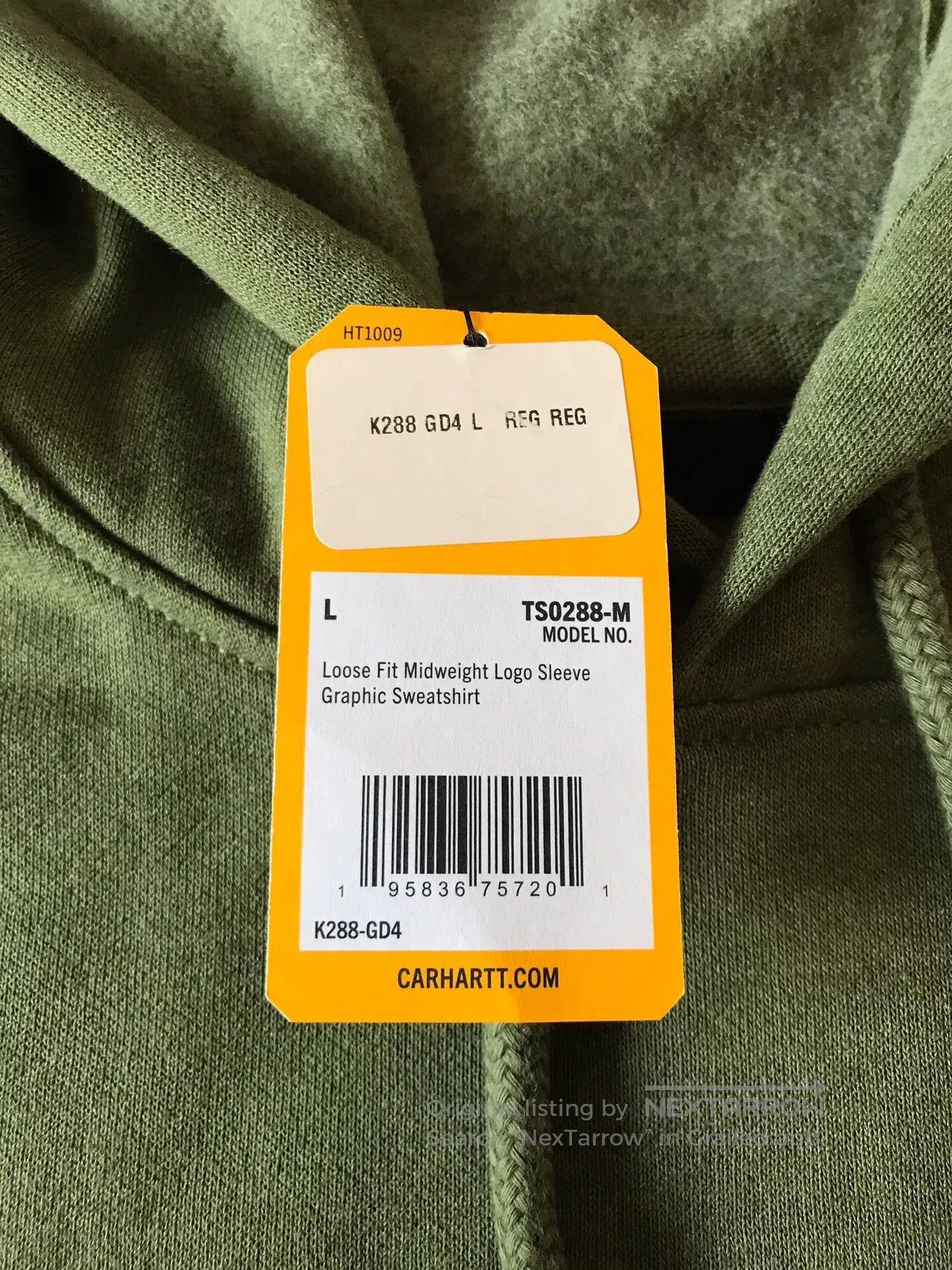 Carhartt Carhartt K288 Green Hoodie. Size US L / EU 52-54 / 3 - 8 Thumbnail