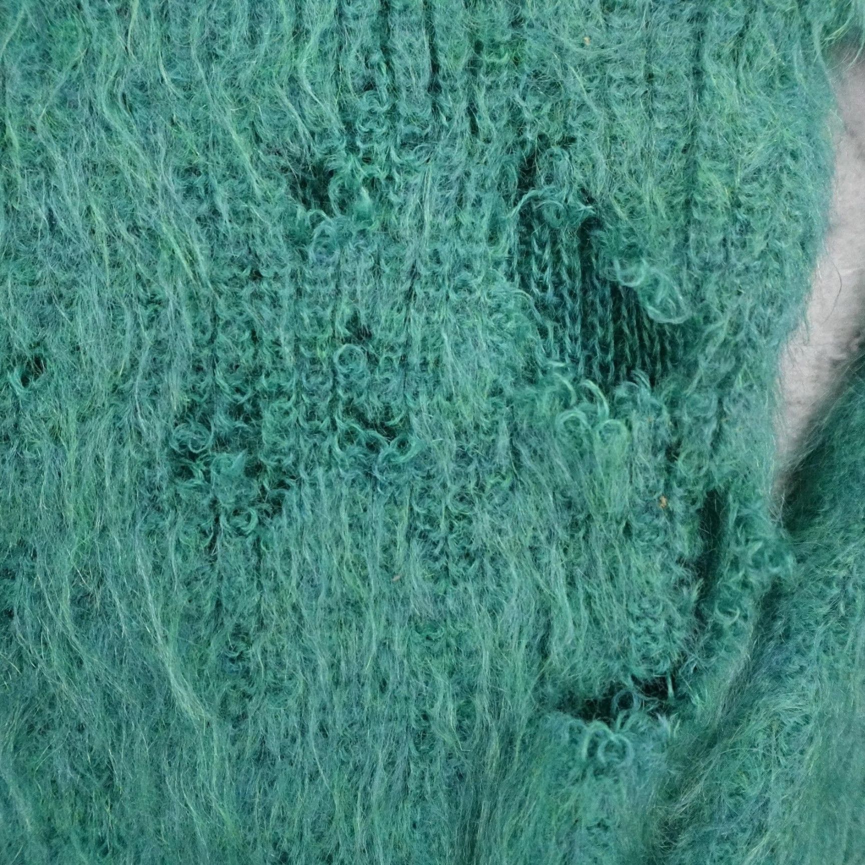 Vintage VINTAGE Shaggy Man Drummond Sweater Cardigan Mens S Green Mohair Wool 60s Size US S / EU 44-46 / 1 - 4 Thumbnail