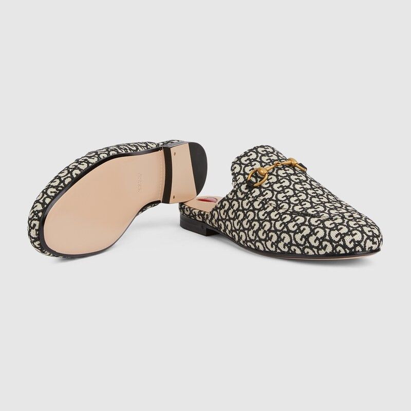 Gucci o1s1wg110125 Princetown Slippers Mules in Ivory/Black Size US 6.5 / IT 36.5 - 5 Thumbnail