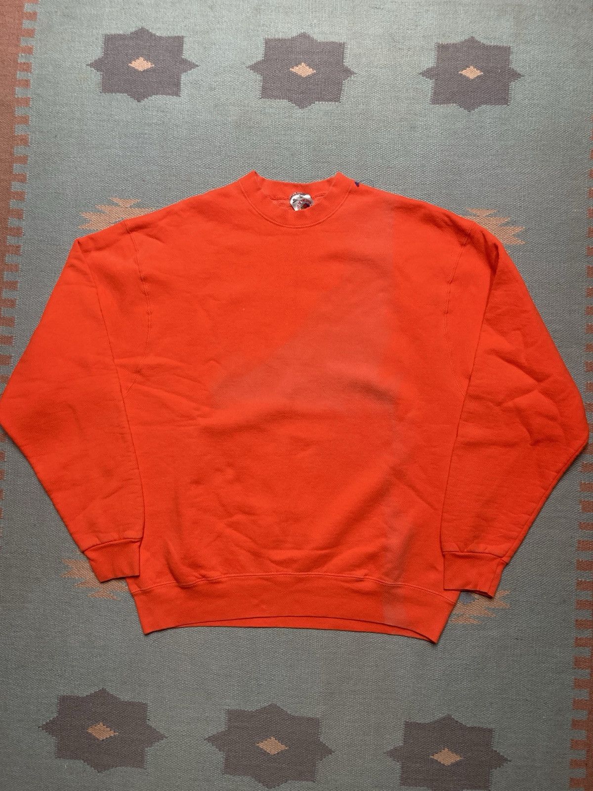 Fruit Of The Loom × Vintage Vtg 90s sweatshirt fruit of loom blank faded heavy cotton XL Size US XL / EU 56 / 4 - 1 Thumbnail