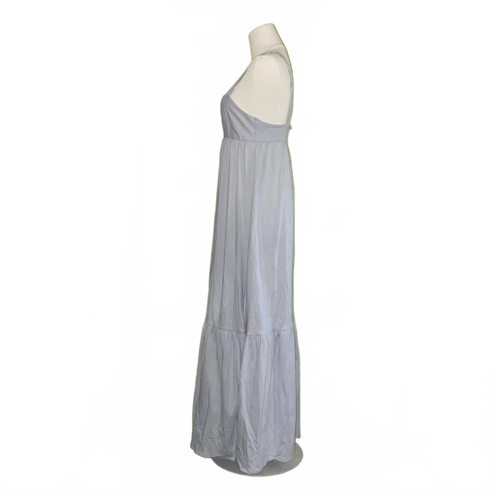 Zara ZARA Light Blue Tie Front Maxi Dress Cottagecore Boho S Size S / US 4 / IT 40 - 2 Thumbnail