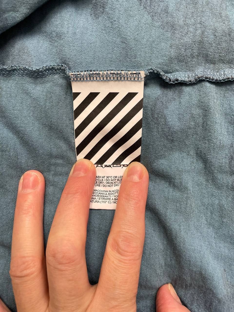 Off-White Off-White Long Sleeve Zip Mock Neck Tee Blue Camo Size US M / EU 48-50 / 2 - 10 Thumbnail