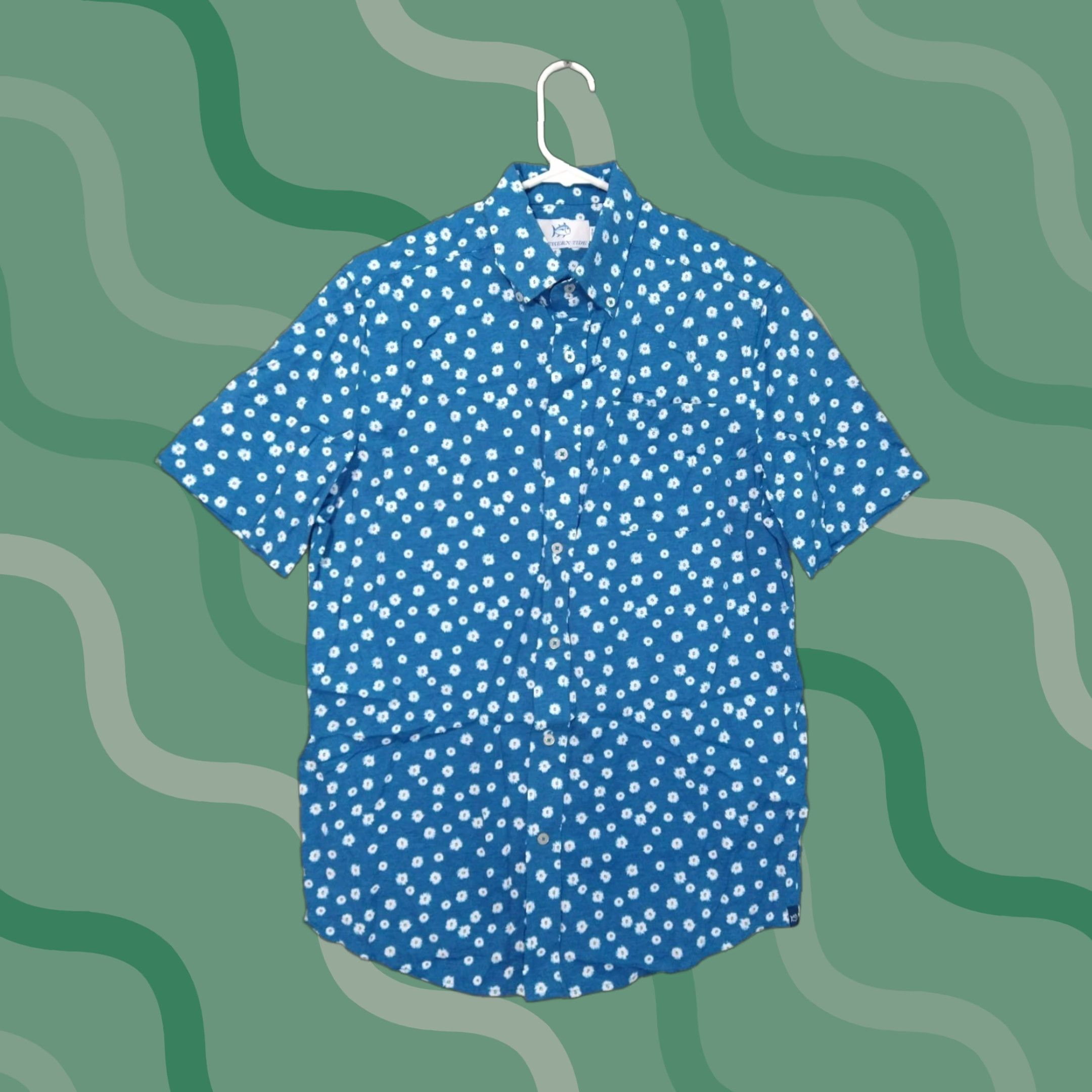 Southern Tide Southern Tide Shirt Mens Small Blue Poppin Poppies Intercoastal Short Sleeve Plaid Button-Up Beach Sports 90s Mens Size US S / EU 44-46 / 1 - 1 Thumbnail