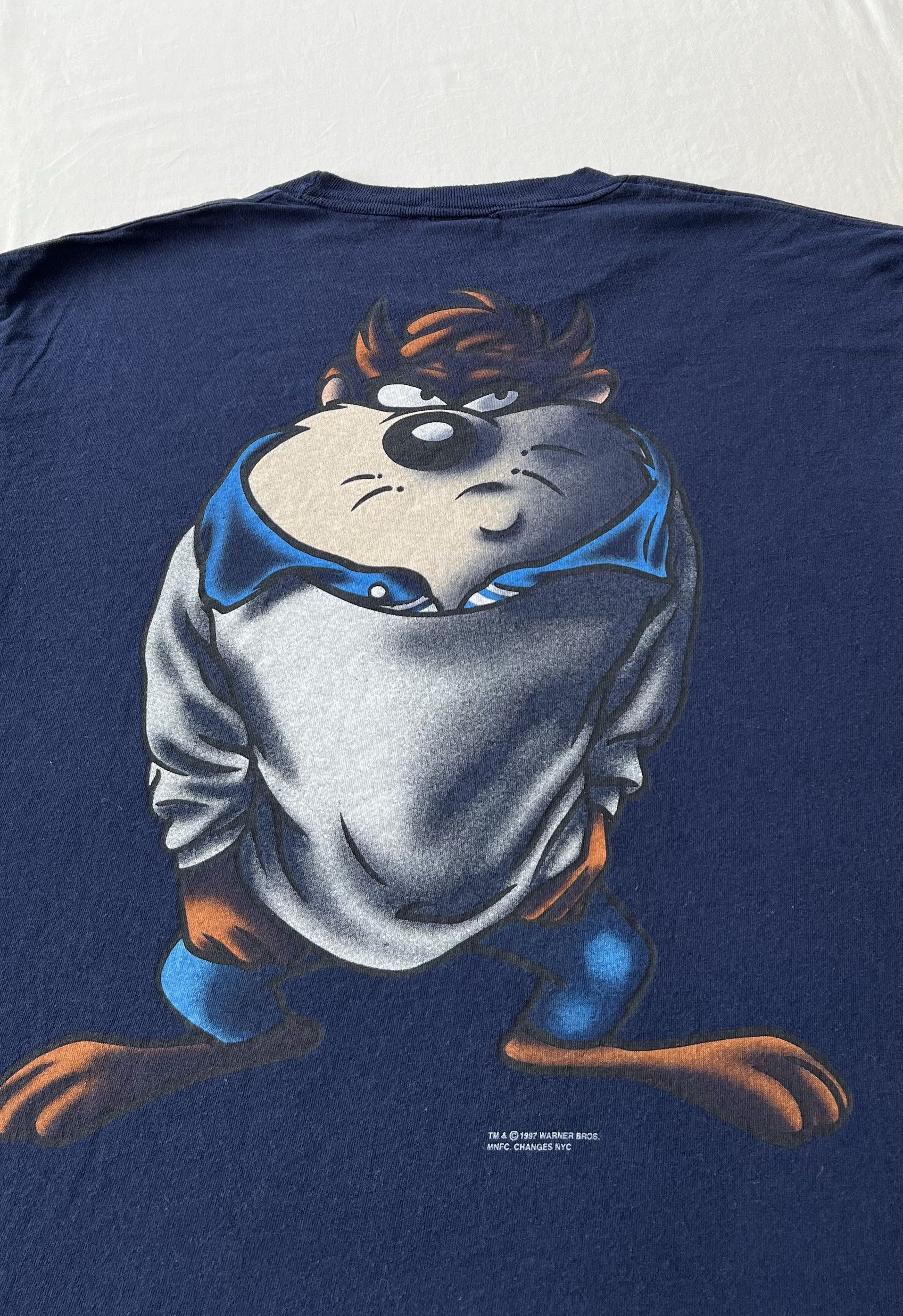 Warner Bros Vintage 1997 Taz Tazmanian Devil Warner Bros Changes T-shirt Size US L / EU 52-54 / 3 - 9 Thumbnail