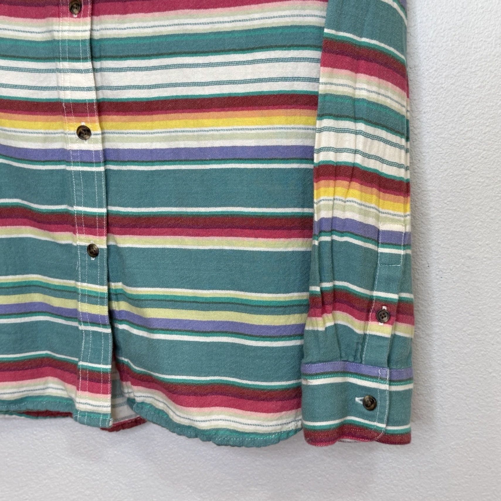 Chaps Chaps Button Front Top Women's XL Stripe Southwestern Long Sleeve Collared Size XL / US 12-14 / IT 48-50 - 3 Thumbnail