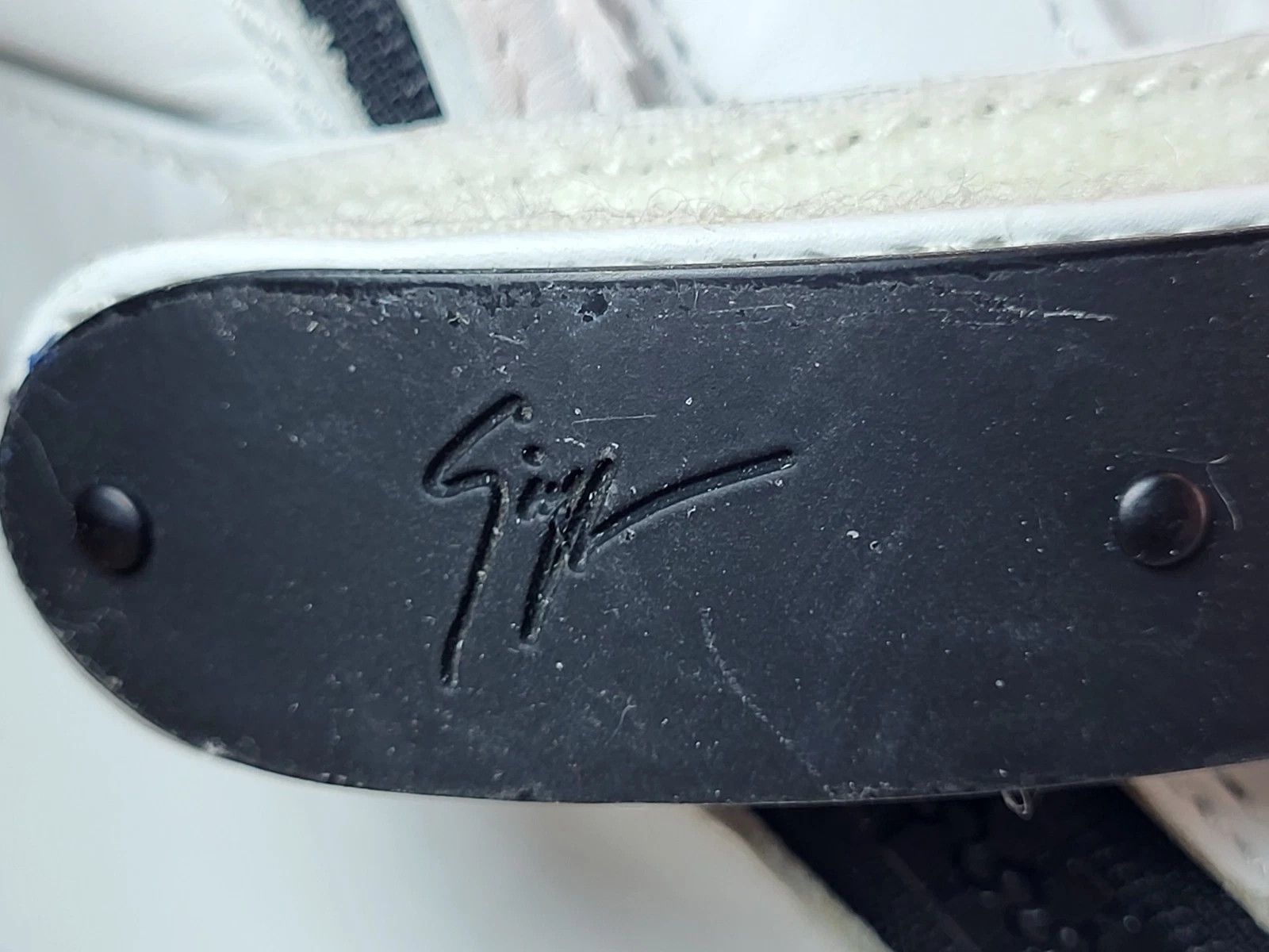 Giuseppe Zanotti Giuseppe Zanotti White Leather High Top Sneakers Dbl Zippers Size US 15 / EU 48 - 20 Thumbnail
