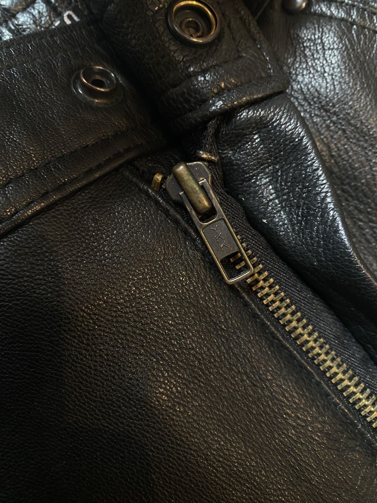 If Six Was Nine Black Vintage Goat Leather Opium Pants Size US 35 - 7 Thumbnail