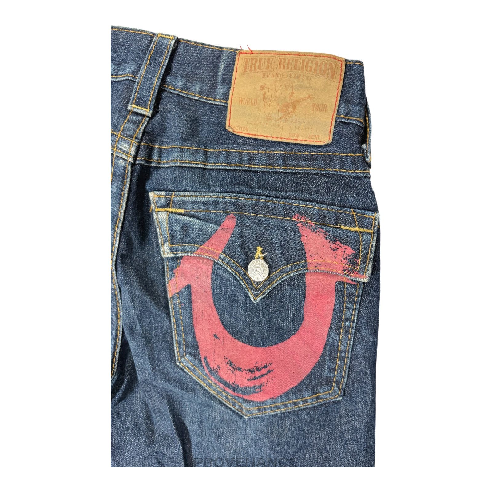 True Religion 🔴 True Religion Blue Denim Jeans - Red - 29 Size US 29 - 3 Thumbnail