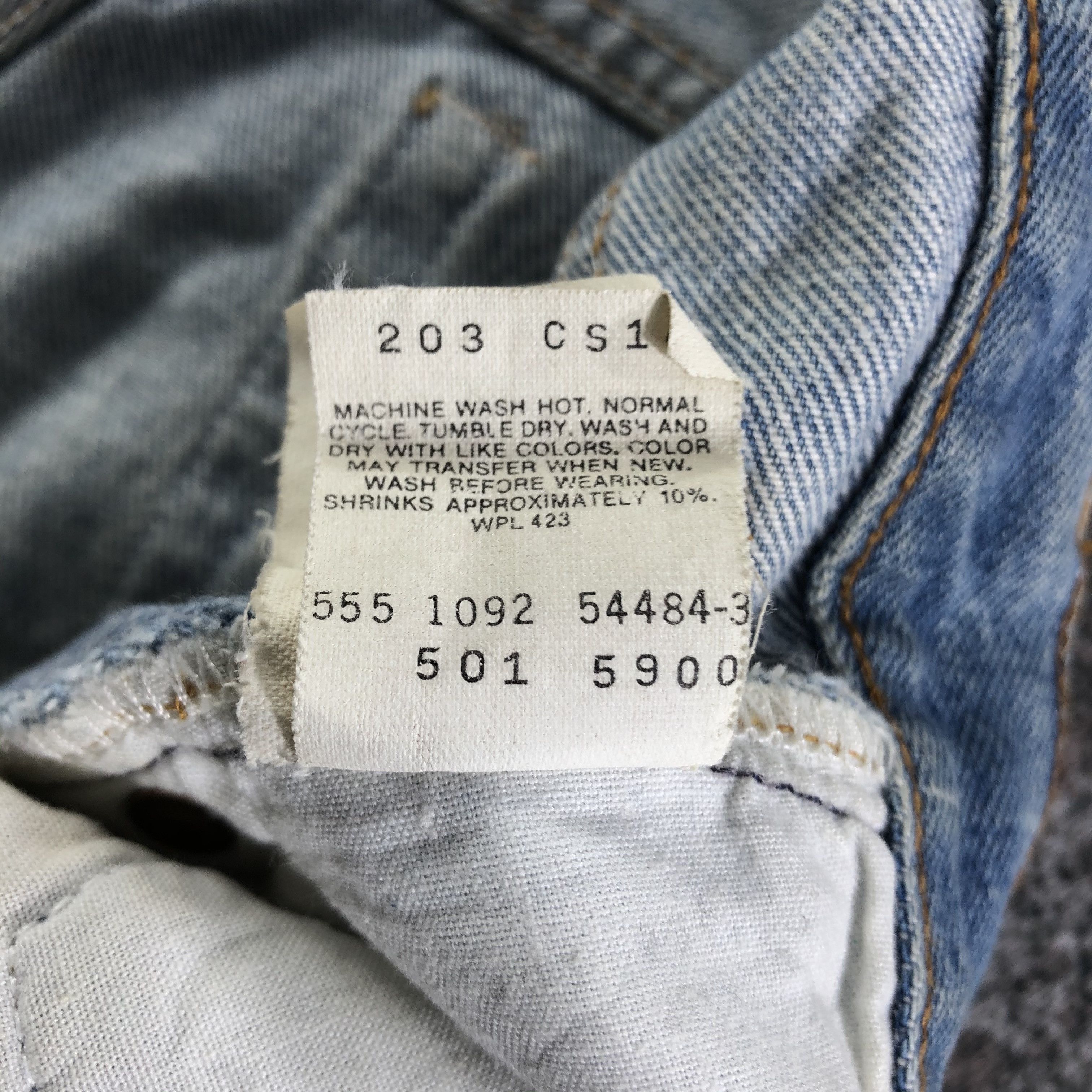 Levi's Vintage 90s Levis 501 Jeans Rusty Wash Denim KJ2311 Size US 27 - 12 Thumbnail