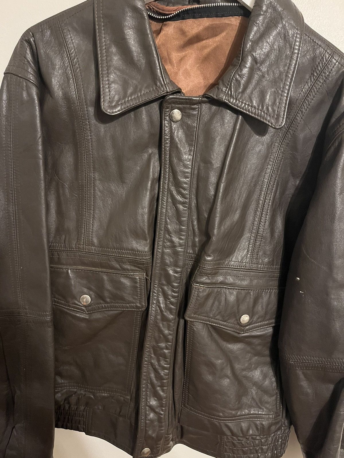 Genuine Leather × Vintage Vintage Genuine Leather 1970s Bomber Jacket 🔥 Size US M / EU 48-50 / 2 - 2 Thumbnail