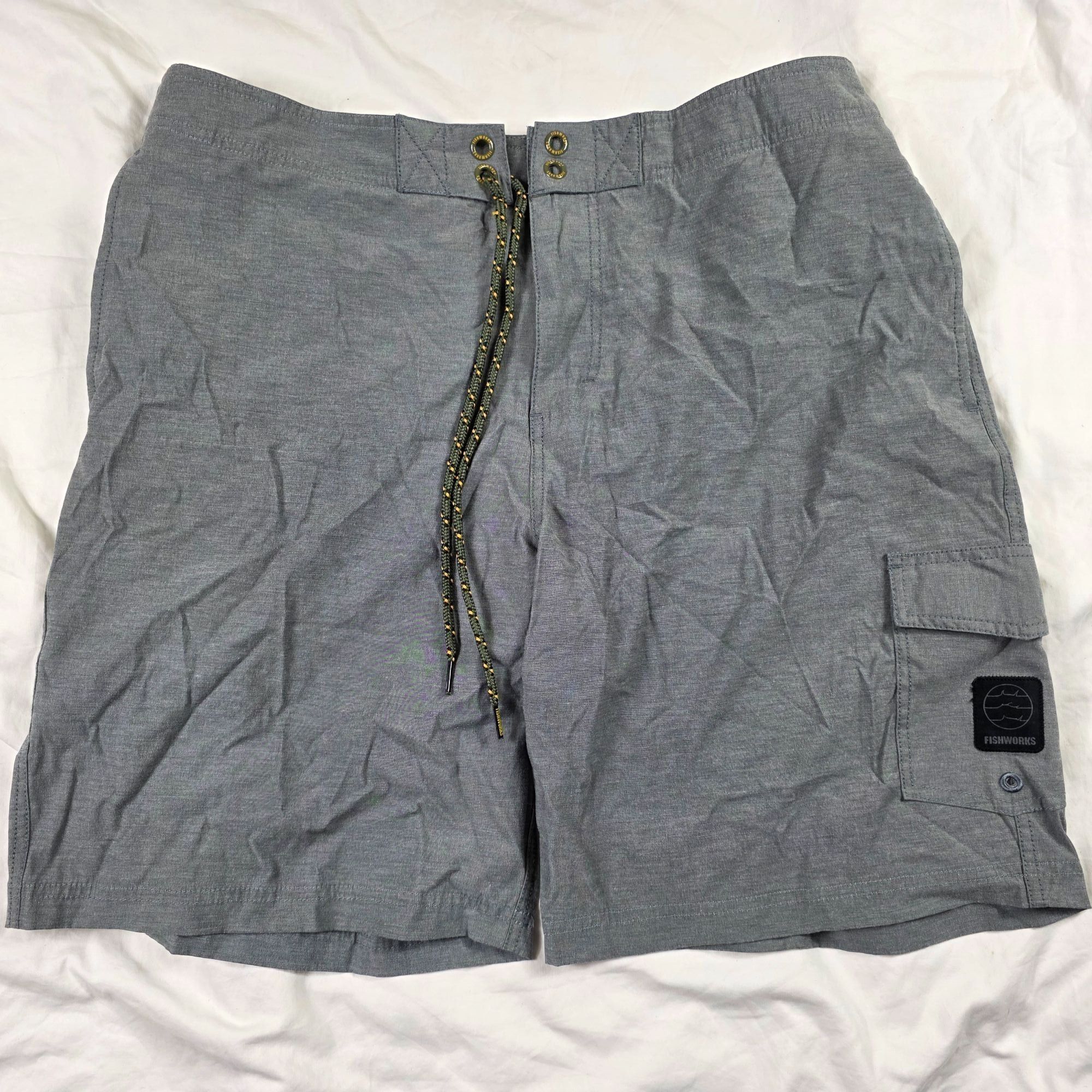 Other Fishworks QuatroStretch Mens Size 38 Gray Cargo Board Shorts Size US 38 / EU 54 - 1 Thumbnail