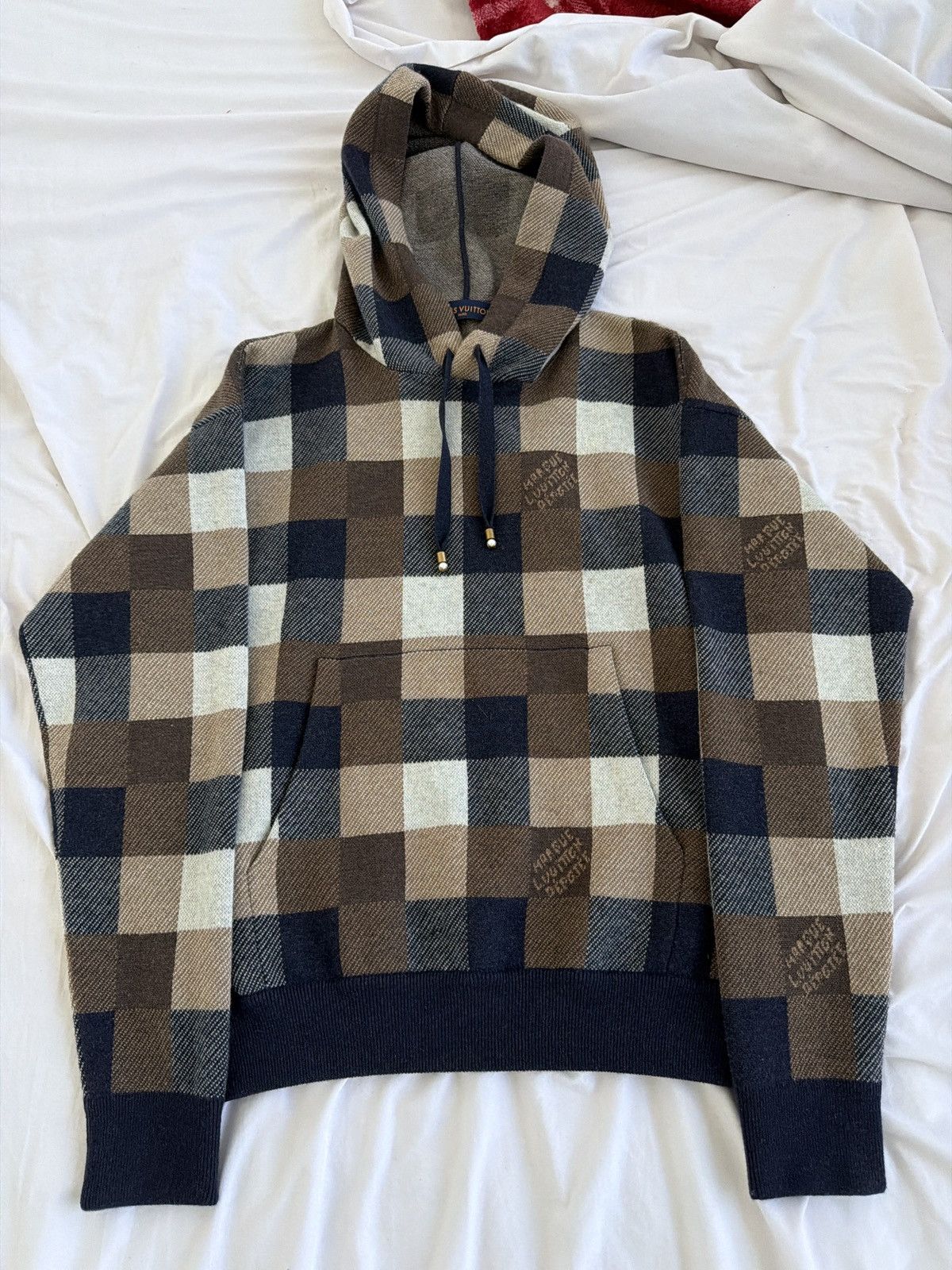 Louis Vuitton Louis Vuitton Damier Cashmere Hoodie Size US XS / EU 42 / 0 - 2 Thumbnail