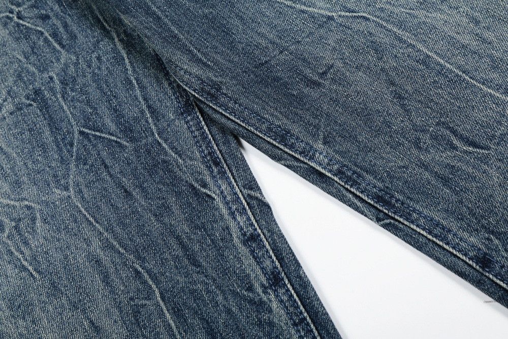 Jean American high street distressed washed wide-leg jeans Size US 32 / EU 48 - 4 Thumbnail