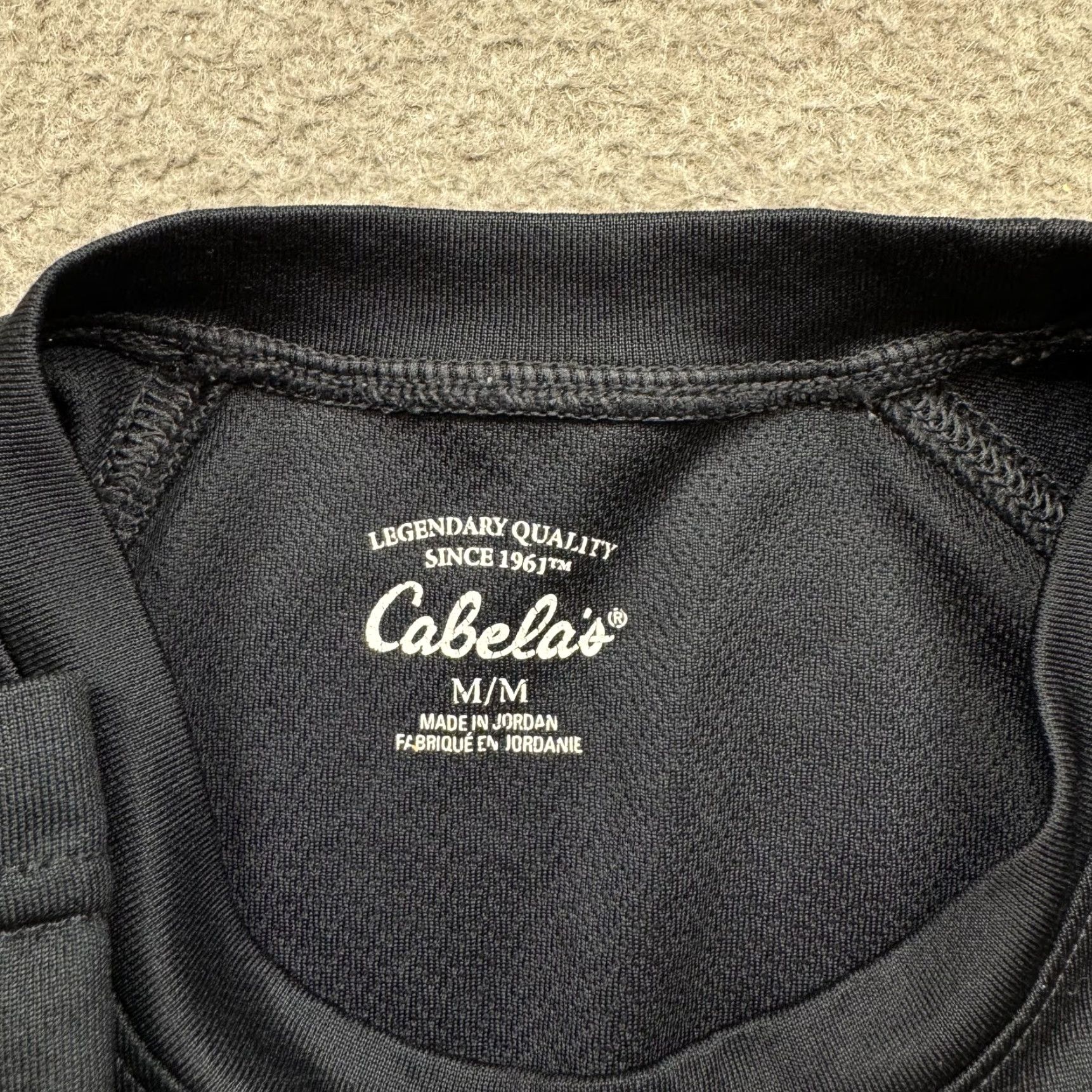 Vintage Cabela's Men's Shirt M Black Short Sleeve Performance Outdoor Camping Hiker Shirt Nike Size US M / EU 48-50 / 2 - 2 Thumbnail