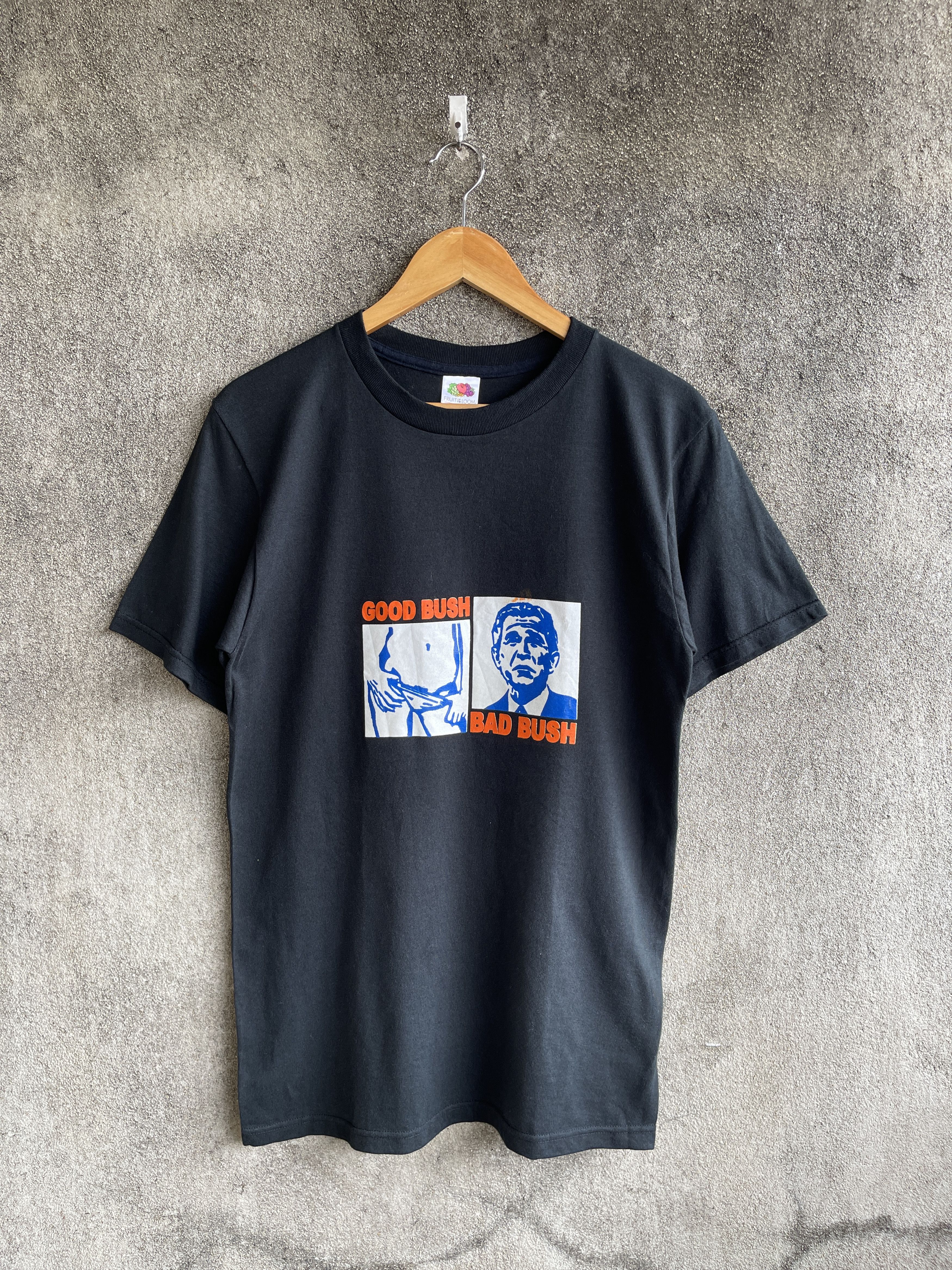 image of Art x Band Tees Vintage’00Sgood Bush Bad Bushironical Tshirt George in Black, Men's (Size Small)