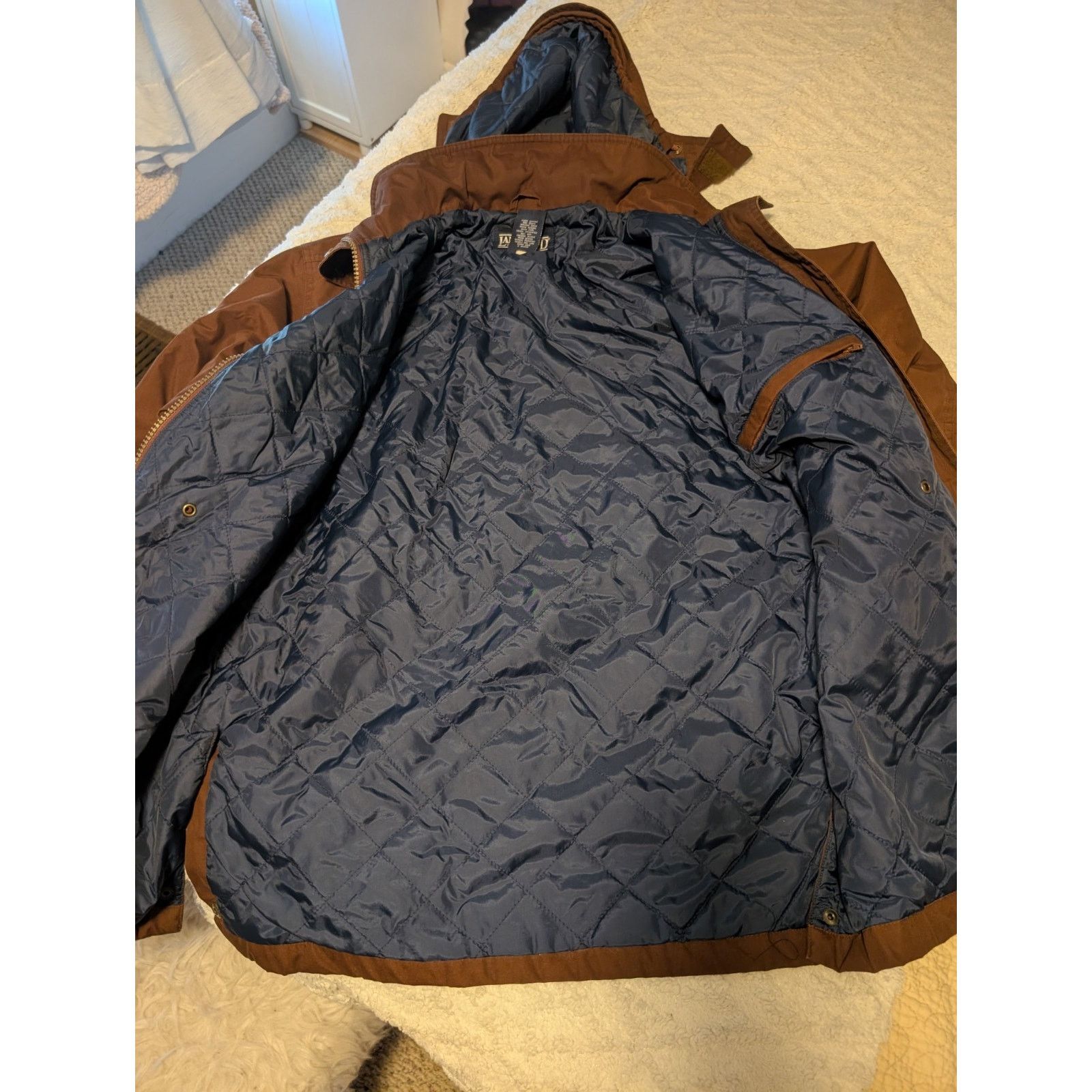 Lands' End Lands End Long Jacket Coat Small Lined Hood Brown Women's Size S / US 4 / IT 40 - 6 Thumbnail
