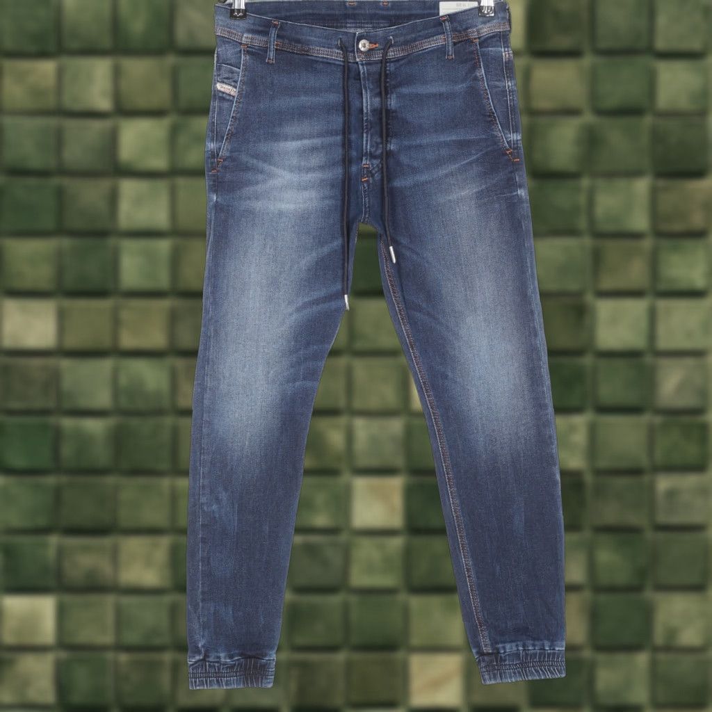 Diesel DIESEL DUFF 0845S Jeans Men W28 Slim Carrot Stretch Regular 5-Pocket Blue Denim 27 Inseam 28 Inwaist Mens Size US 28 / EU 44 - 1 Thumbnail