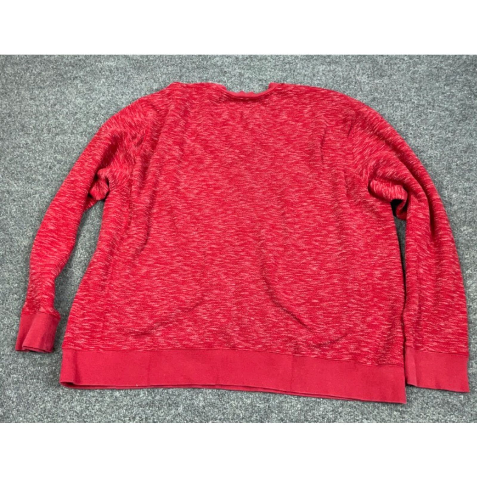 Orvis VINTAGE Orvis Sweatshirt Mens XL Red Solid Crew Neck Pullover Knit Textured Polyester Rayon Spandex 90s Retro Classic Fall Winter Size US XL / EU 56 / 4 - 2 Thumbnail