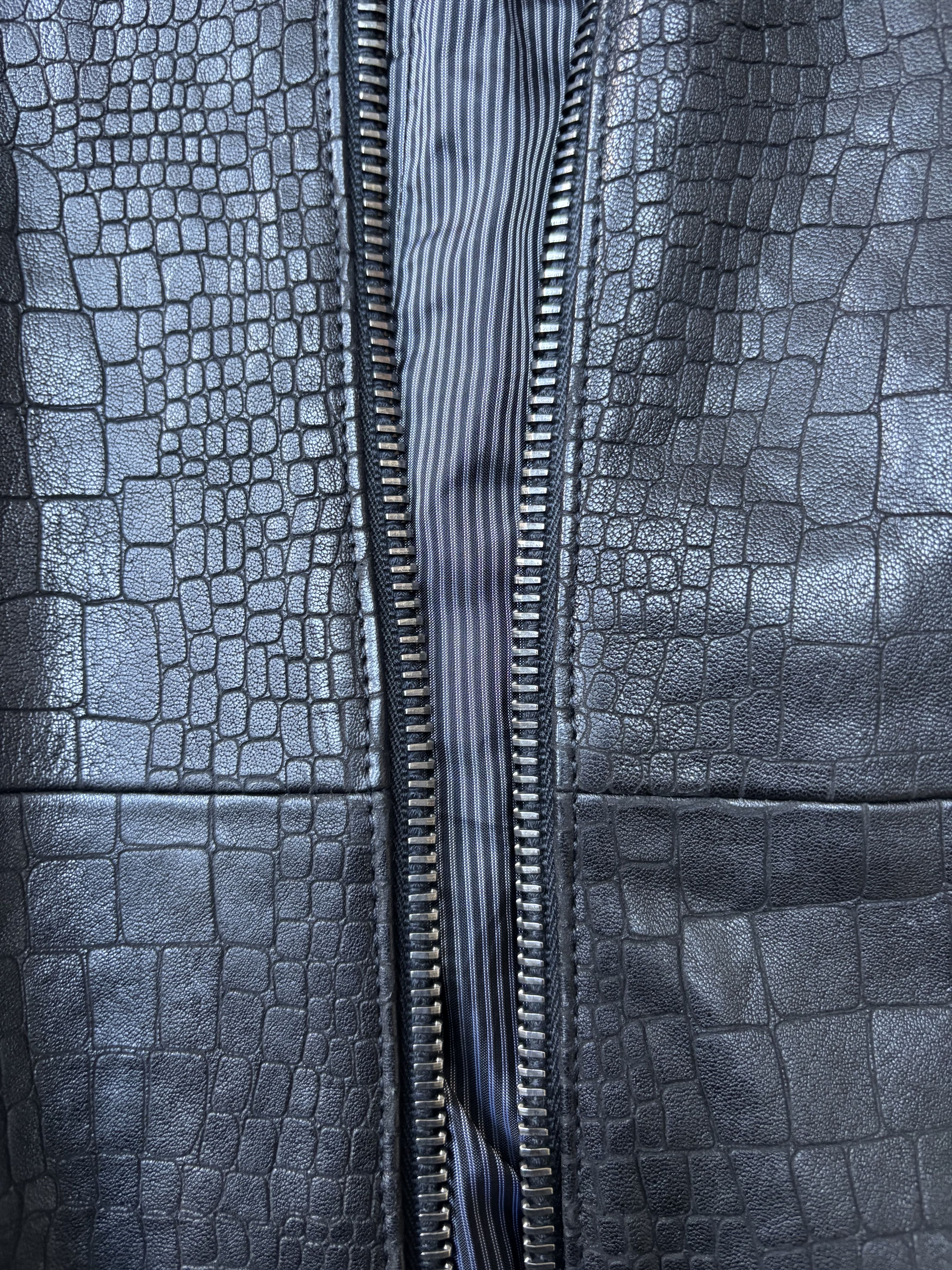 John Varvatos Runway Croc Leather Jacket no. 48/60 Size US M / EU 48-50 / 2 - 6 Thumbnail