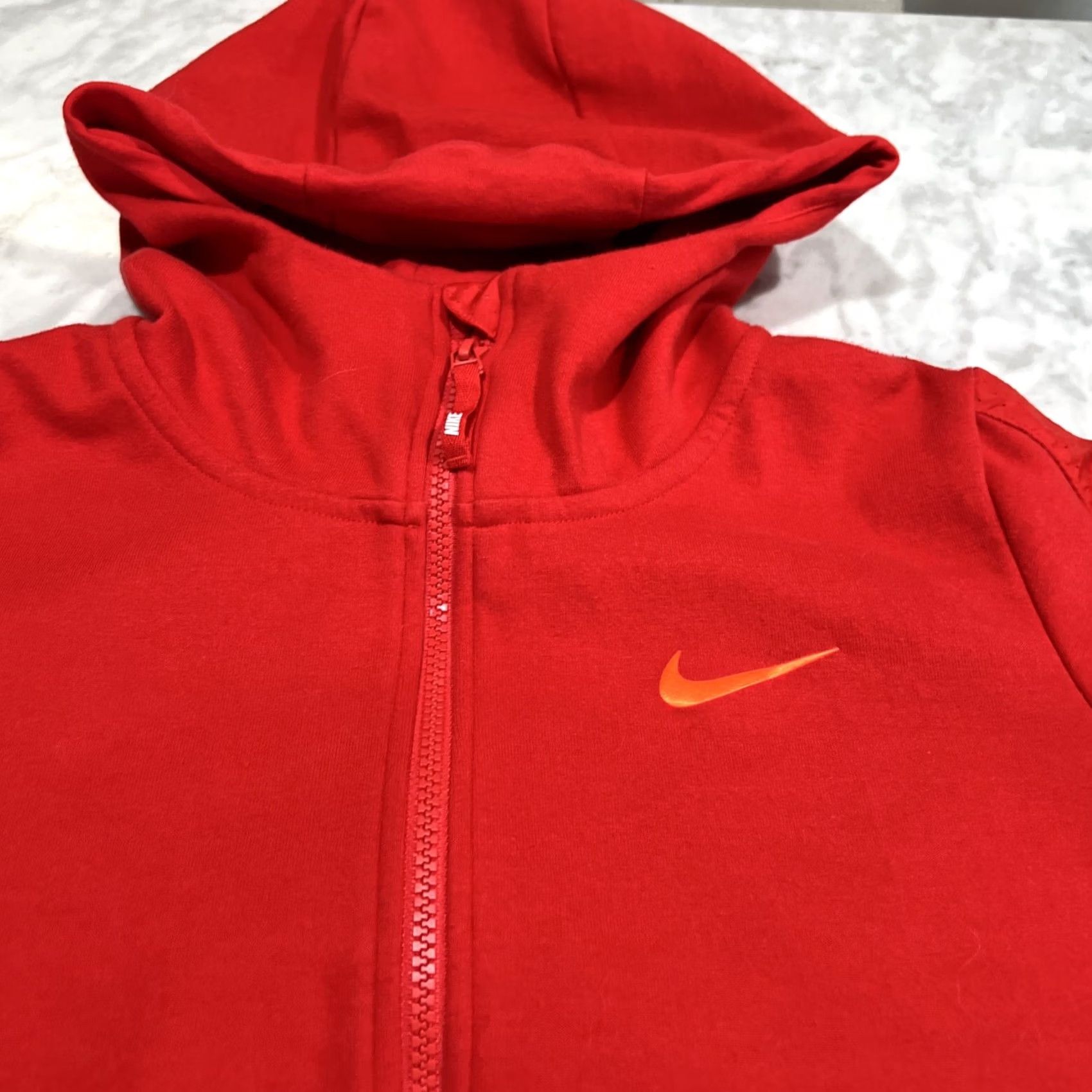 Nike Nike Hoodie Small Red Full Zip Pockets Swoosh High Neck Long Tail 725720-657 Size US S / EU 44-46 / 1 - 3 Thumbnail