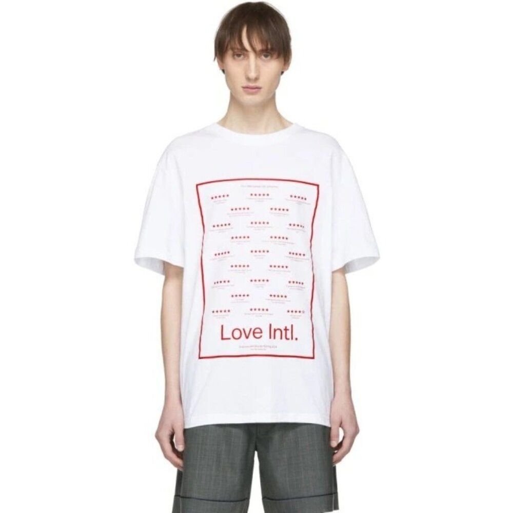 Other Chin Menswear Intl. Love T-Shirt Size M Mens White Nwt $105 Size US M / EU 48-50 / 2 - 1 Thumbnail