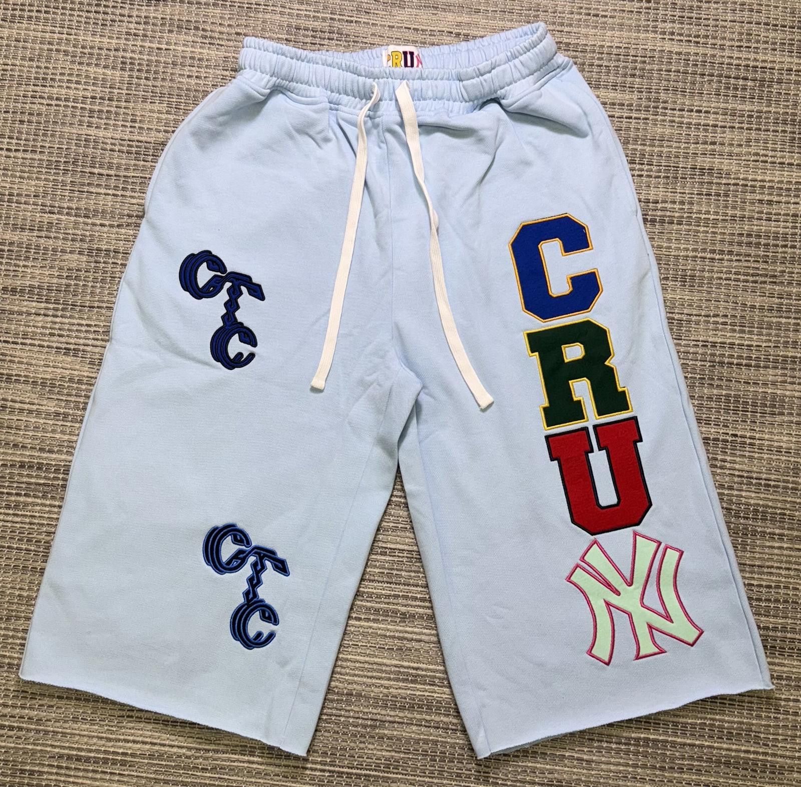 CRUM Light Blue 3/4 Shorts