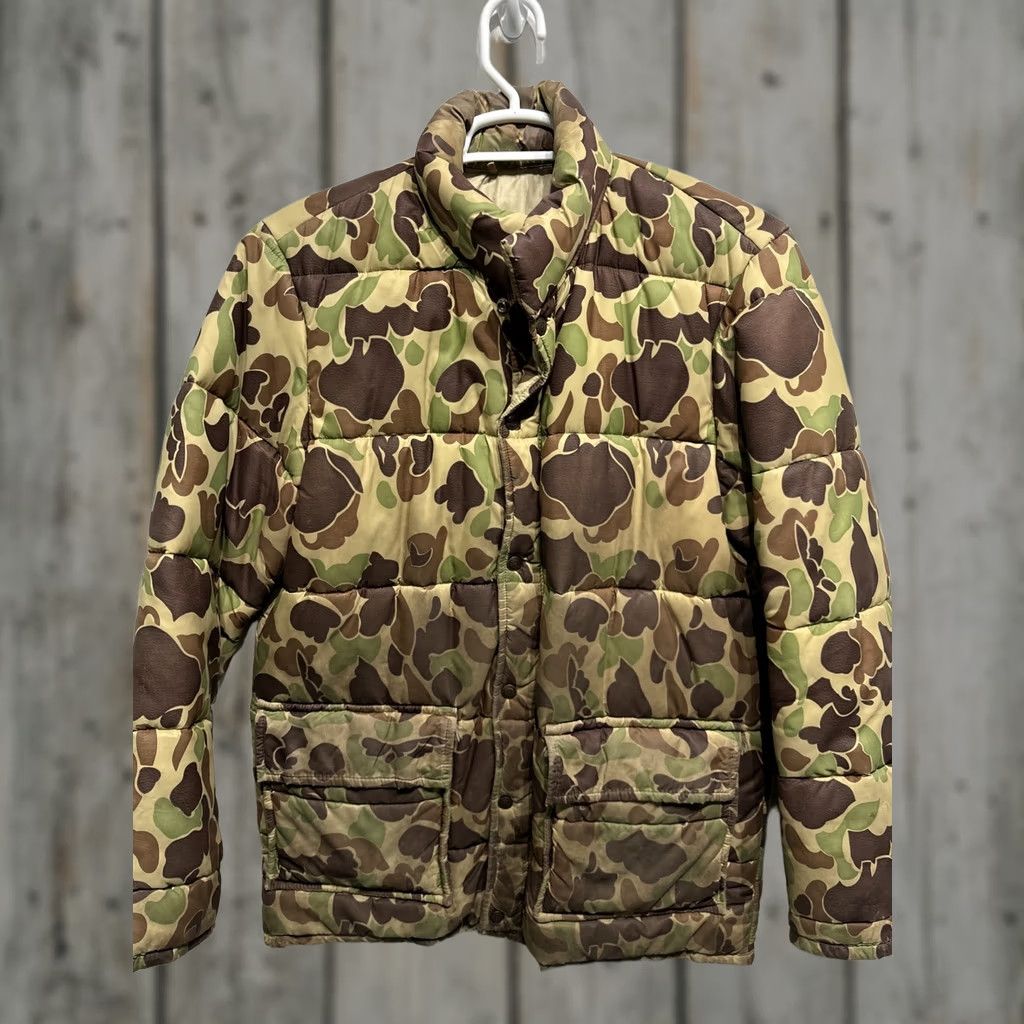 Vintage VINTAGE Stearns Puffer Camouflage Jacket Coat Mens Large Green USA Parka Puffer Jacket Coat Snaps Zip Pockets Winter Casual Workwear Size US L / EU 52-54 / 3 - 1 Thumbnail