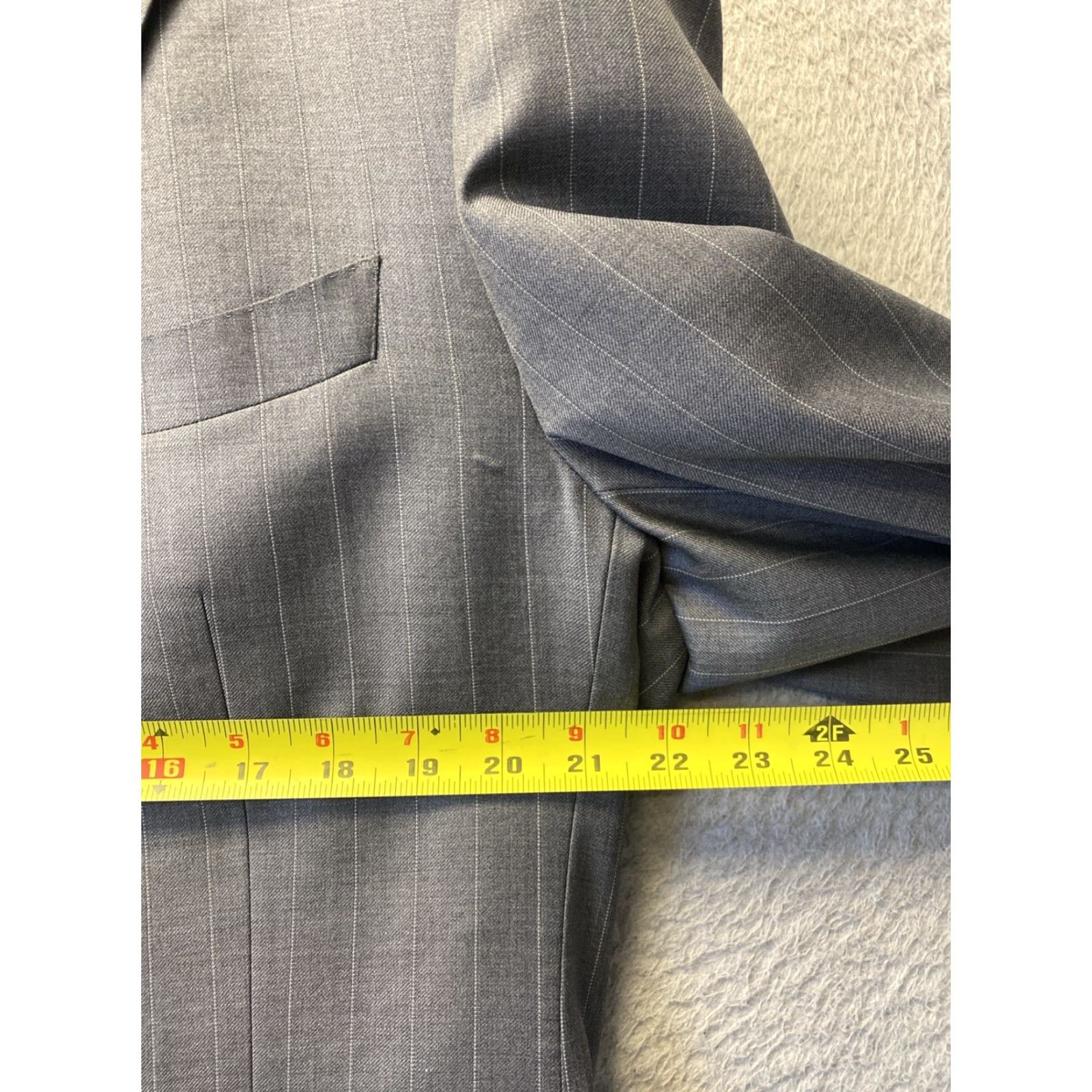 Vintage Dormeuil Blazer Coat Jacket Mens US 42 R Gray Wool Luxury Professional/ 157-19 Size 42R - 3 Thumbnail