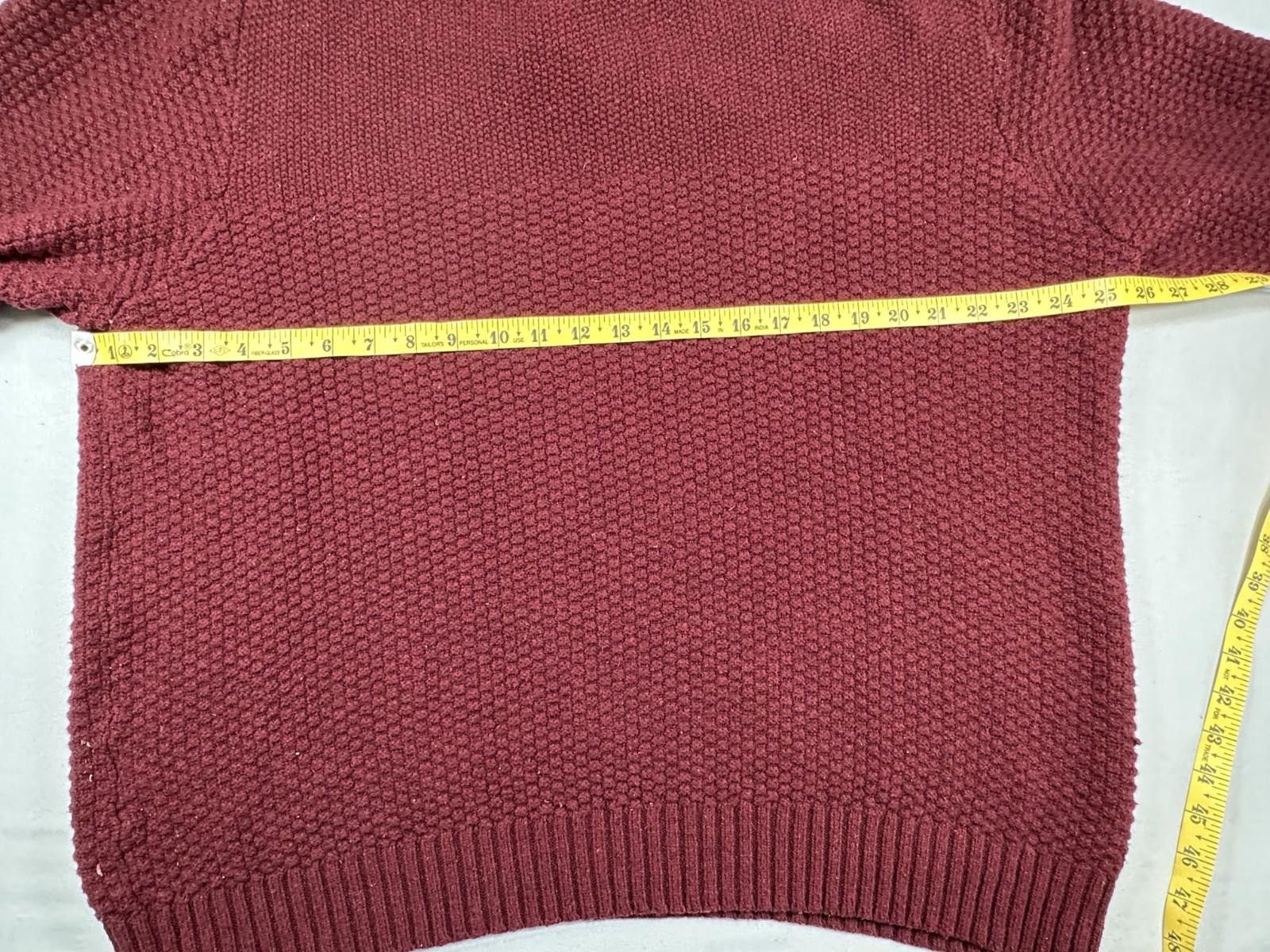 Lands' End Lands End Men 2XL Red 1/4 Button Heavy Knit Pullover Sweater Size US XXL / EU 58 / 5 - 6 Thumbnail