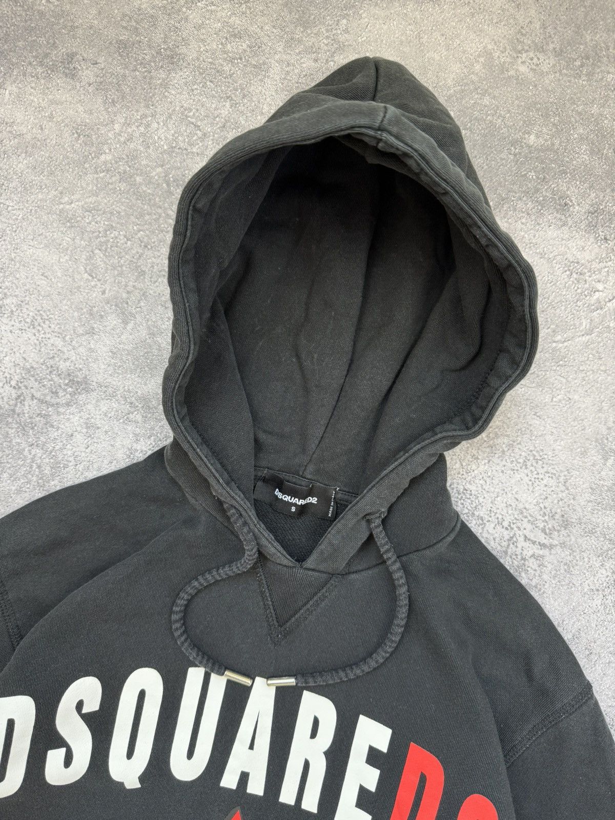 Dsquared2 Dsquared2 Big Logo Black Hoodie Y2K Made In Italy Rare Size US S / EU 44-46 / 1 - 8 Thumbnail
