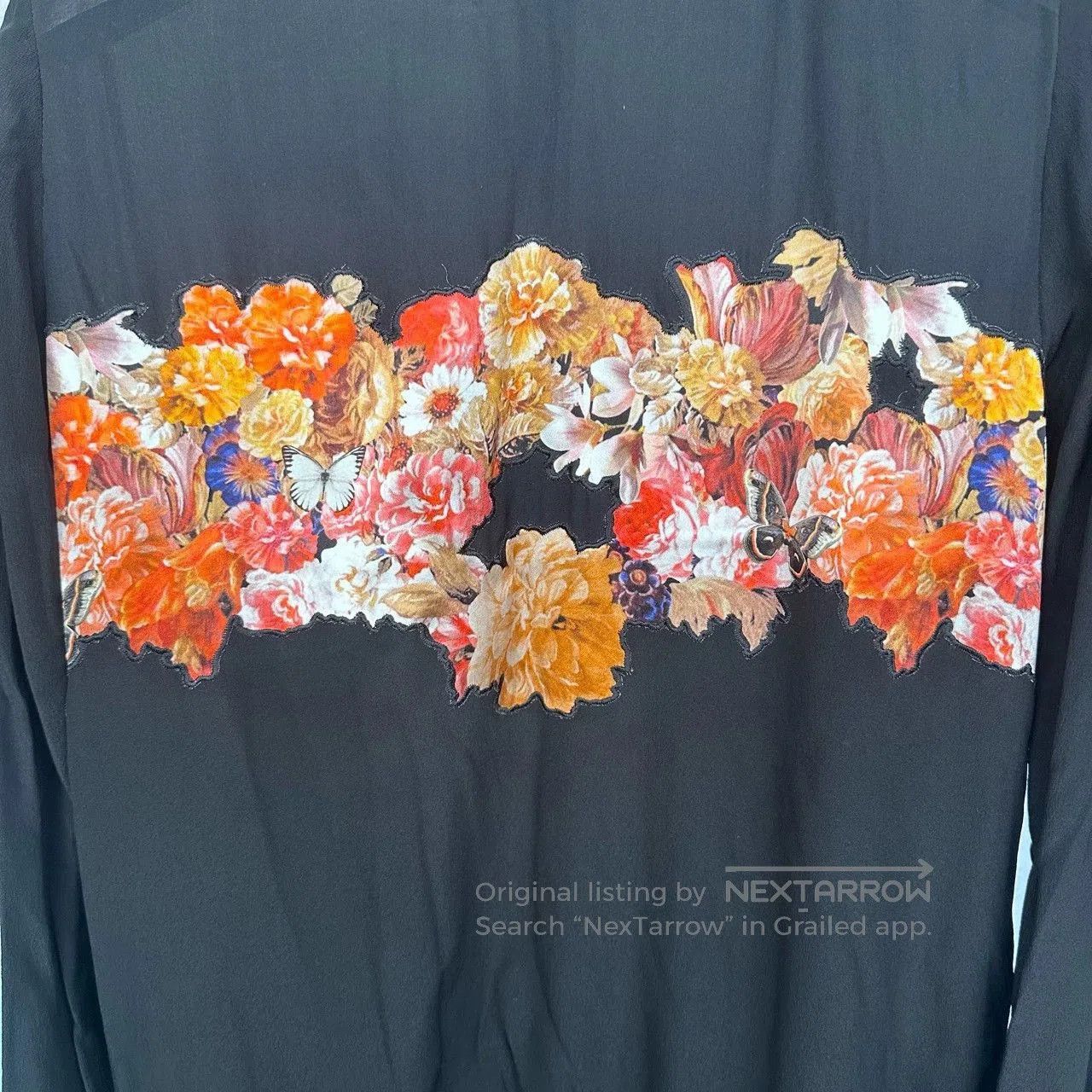 Givenchy Givenchy Black Floral Print Sweatshirt. Size US S / EU 44-46 / 1 - 2 Thumbnail