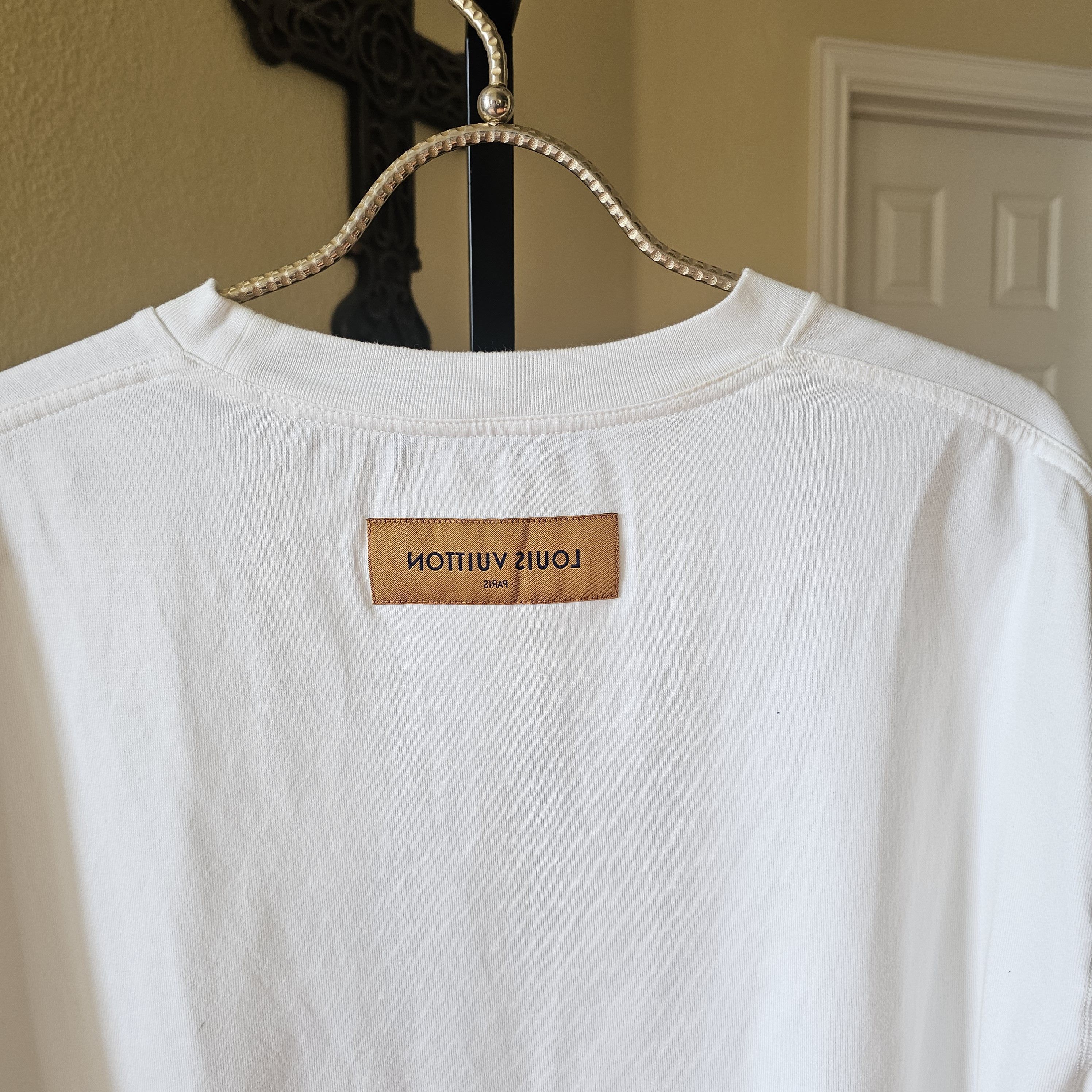 LOUIS VUITTON Men's LOUIS Print Pattern T-shirt Size M