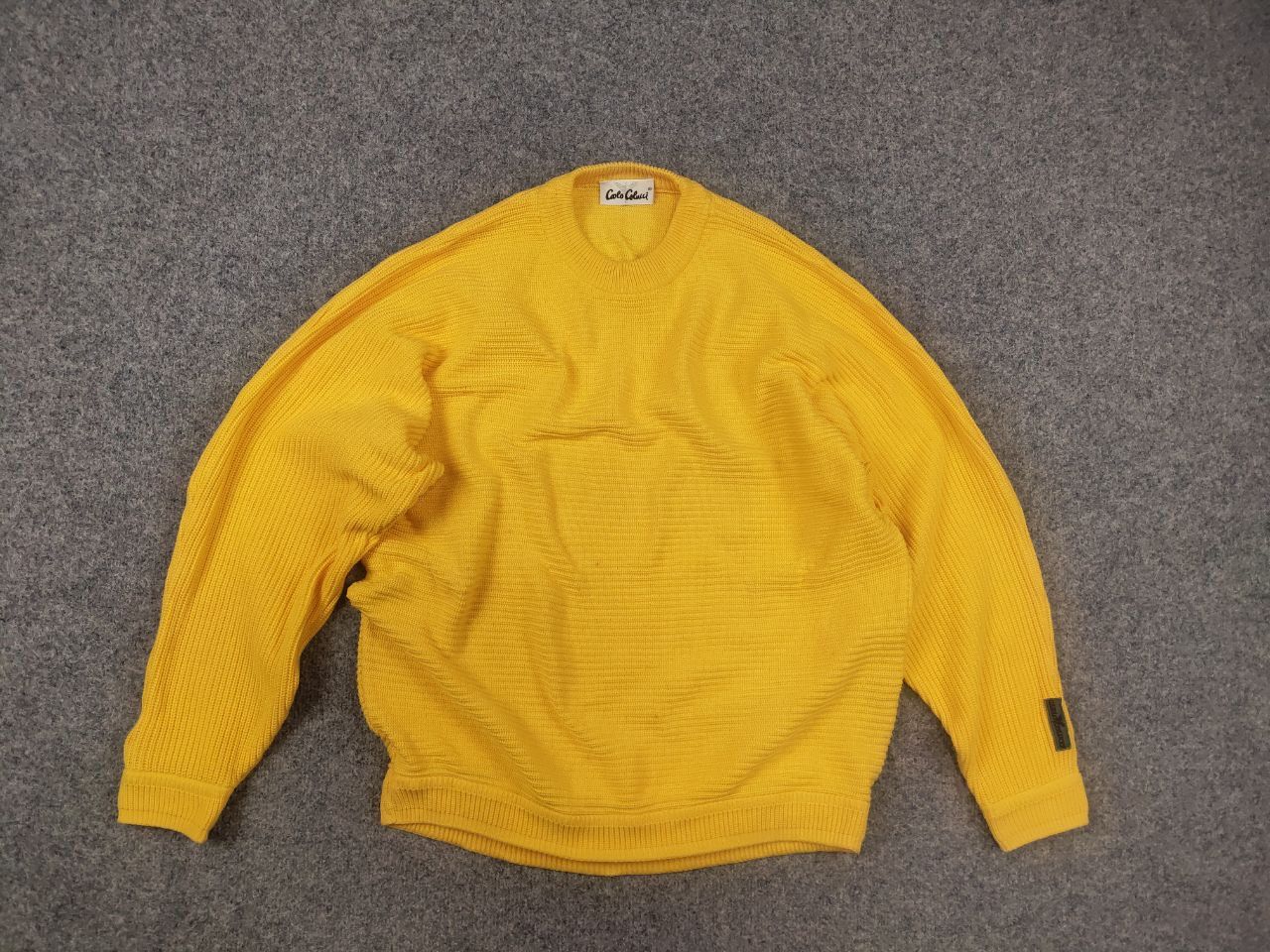 Carlo Colucci Vintage 90's Carlo Colucci Logo Wool Yellow Knit Sweater Size US M / EU 48-50 / 2 - 10 Thumbnail