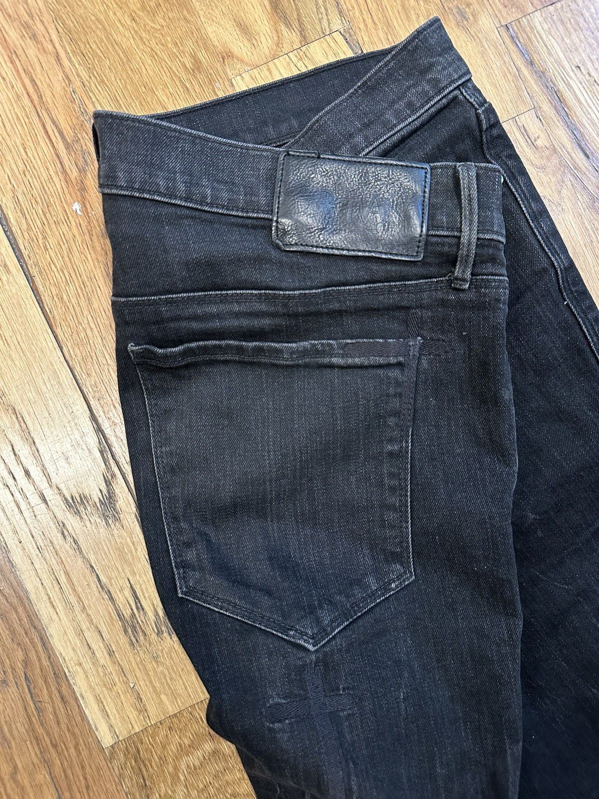 Rta RTA Sinners Plain Black Denim Jeans Sz 36 Size US 36 / EU 52 - 4 Thumbnail