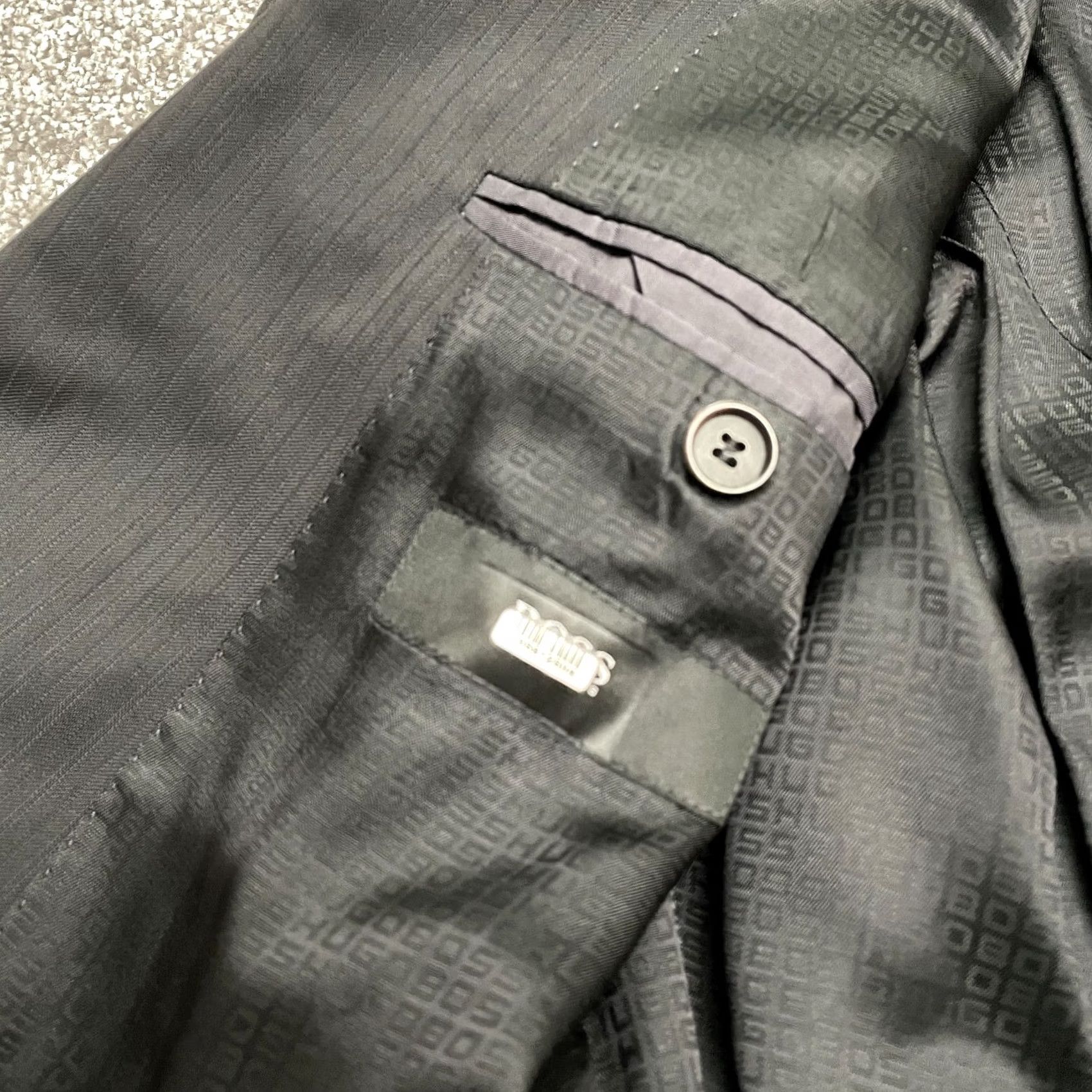 Hugo Boss HUGO BOSS Blazer Men 46R Italian Wool Black Super 120 Lined Size 46R - 3 Thumbnail