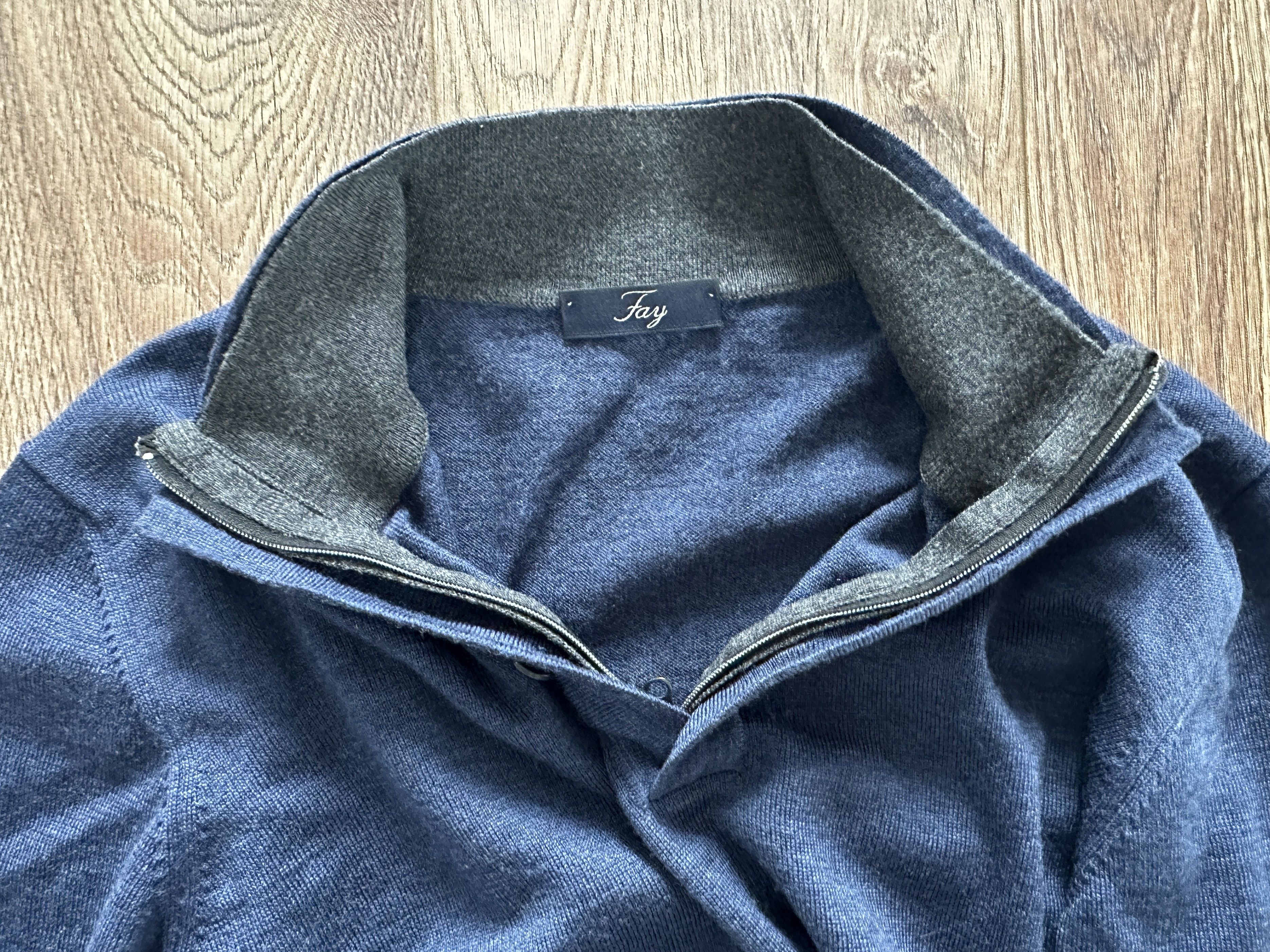 Fay FAY COLTRUI Sweater Made In Italy Marine Combi Luxury Brand Size US S / EU 44-46 / 1 - 11 Thumbnail