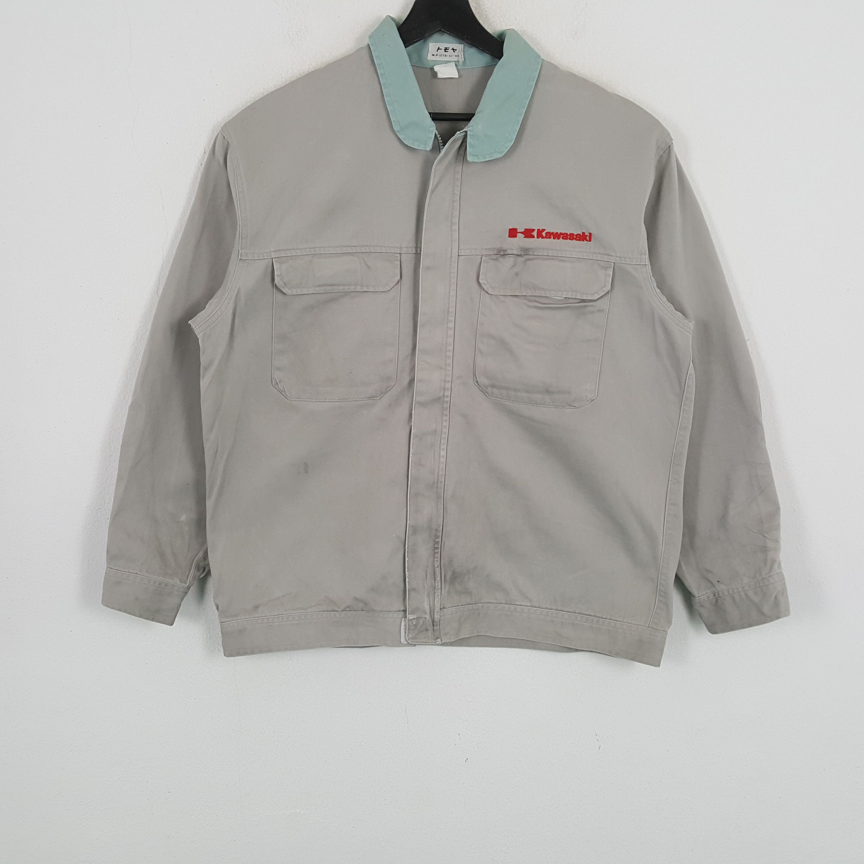 Japanese Brand × Vintage KAWASAKI Japanese Motorsports Custom Art Jacket Size US L / EU 52-54 / 3 - 3 Thumbnail