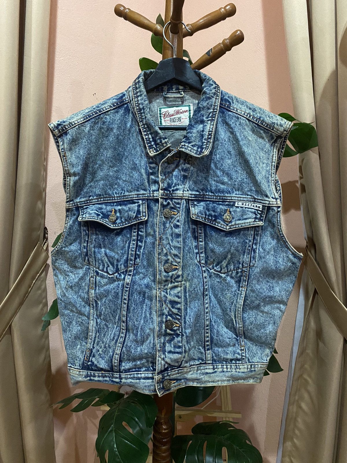 Other VINTAGE 80S CLASSIC WESTERN STONEWASHED DENIM JACKET Size US L / EU 52-54 / 3 - 3 Thumbnail
