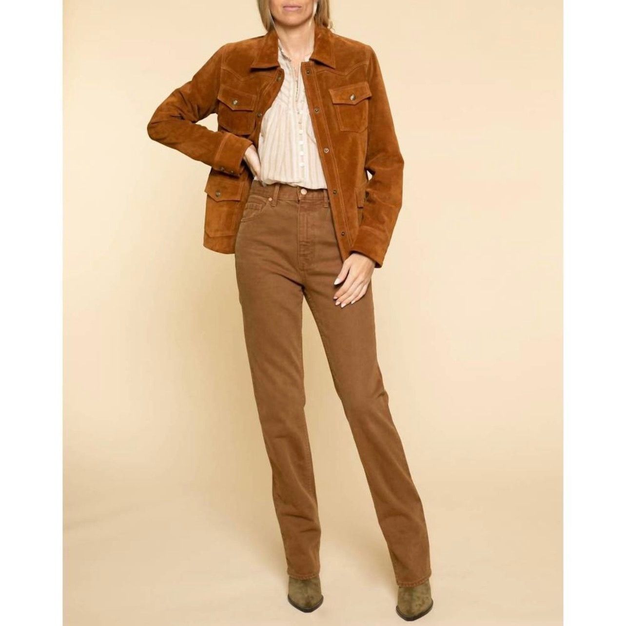 Ulla Johnson ULLA JOHNSON the agnes jean in umber wash brown size 24 Size 24" / US 00 / IT 34 - 2 Thumbnail