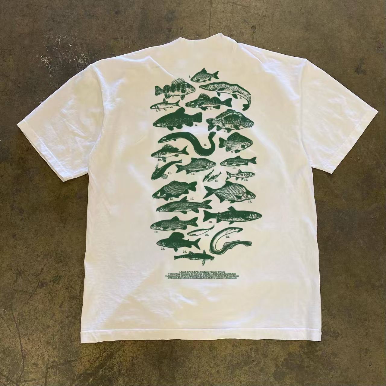 Japanese Brand White casual retro fish print cotton t-shirt Size US M / EU 48-50 / 2 - 1 Thumbnail