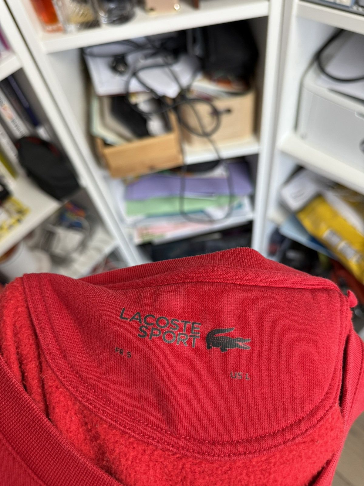 Designer × Lacoste Lacoste Sport basic red sweatshirt L designer old money drill Size US L / EU 52-54 / 3 - 5 Thumbnail