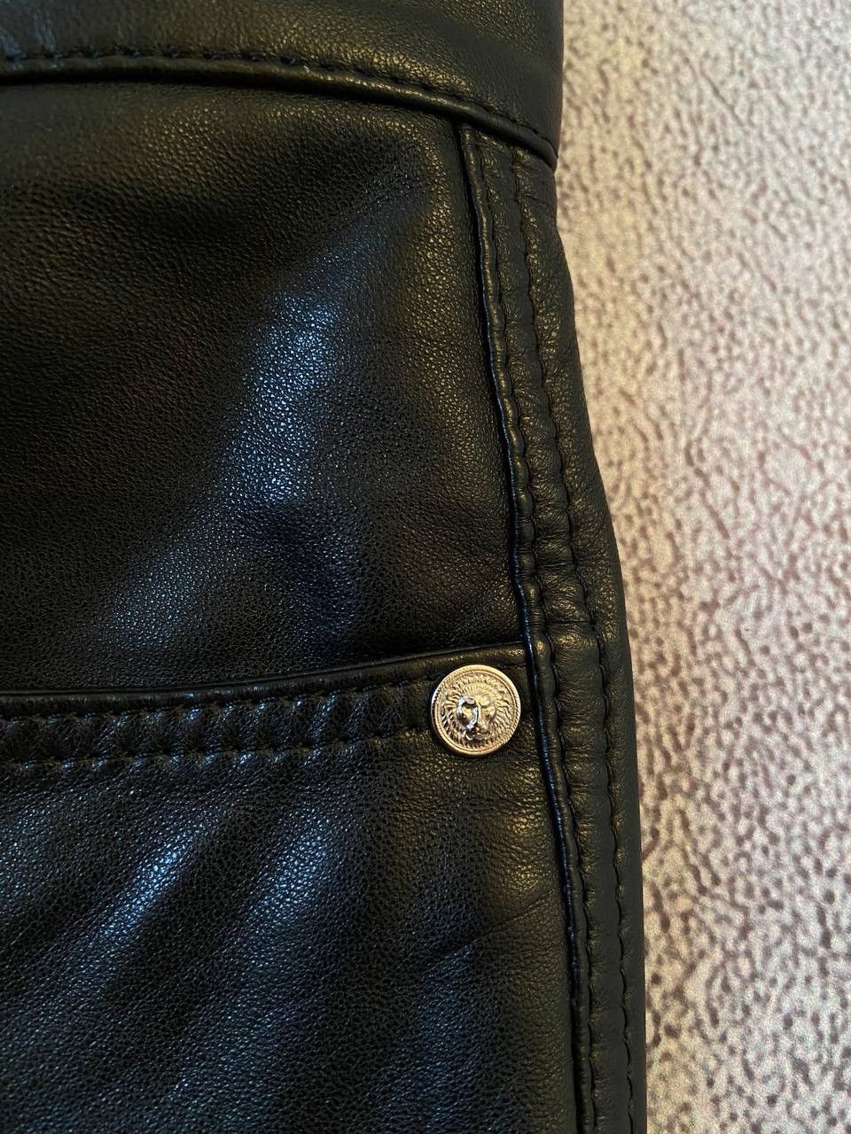 Versus Versace Versus Gianni Versace Vintage Leather Pants Iconic 90s women Size 28" / US 6 / IT 42 - 8 Thumbnail